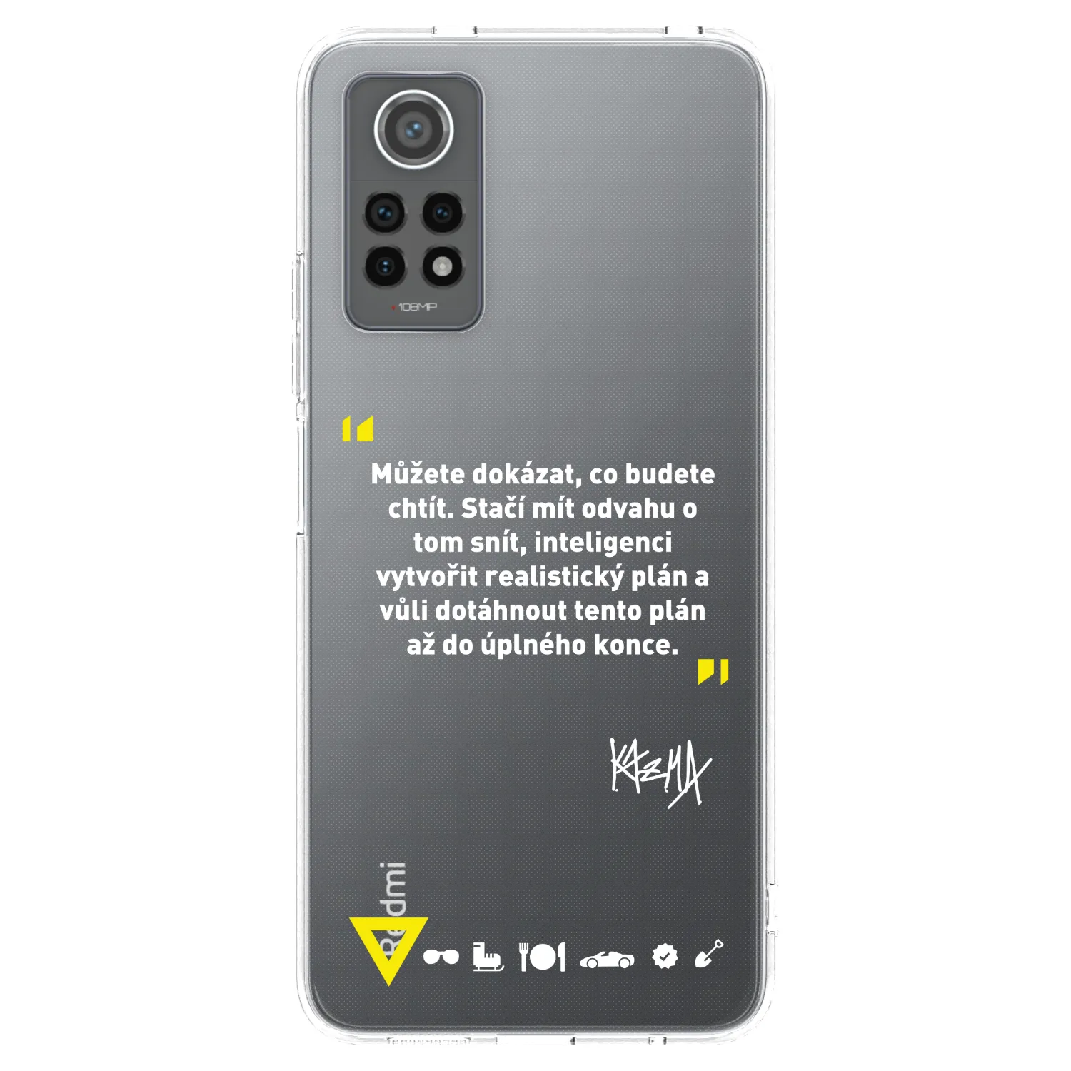 Picasee silikónový prehľadný obal pre Xiaomi Redmi Note 12 Pro 4G - Kazma - MŮŽETE DOKÁZAT, CO BUDETE CHTÍT