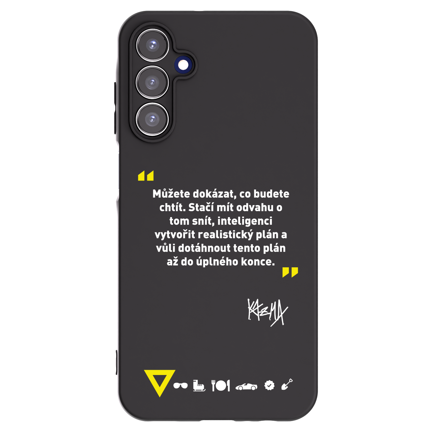 Picasee silikónový čierny obal pre Samsung Galaxy A15 A155F 4G - Kazma - MŮŽETE DOKÁZAT, CO BUDETE CHTÍT