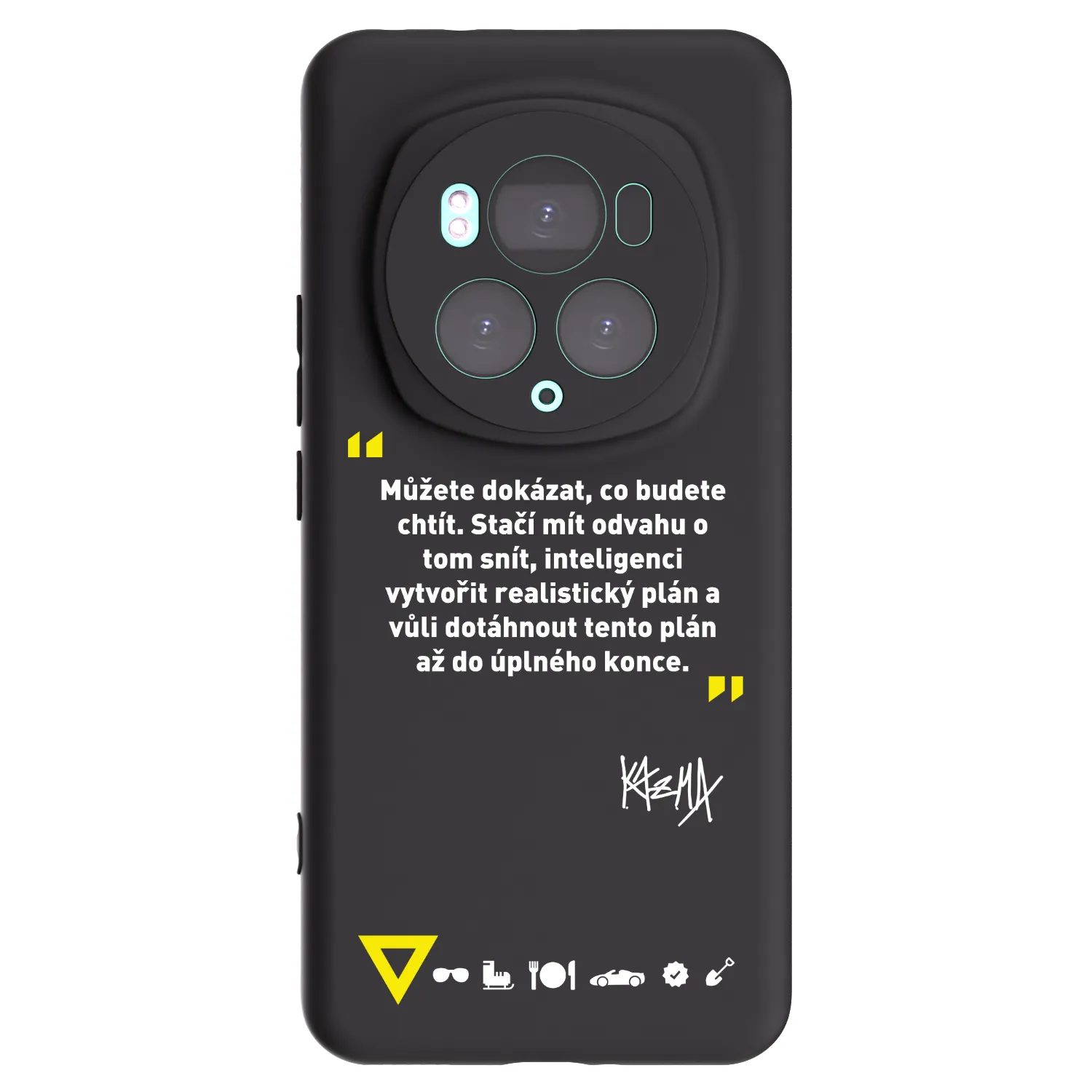 Picasee silikónový čierny obal pre Honor Magic6 Pro - Kazma - MŮŽETE DOKÁZAT, CO BUDETE CHTÍT