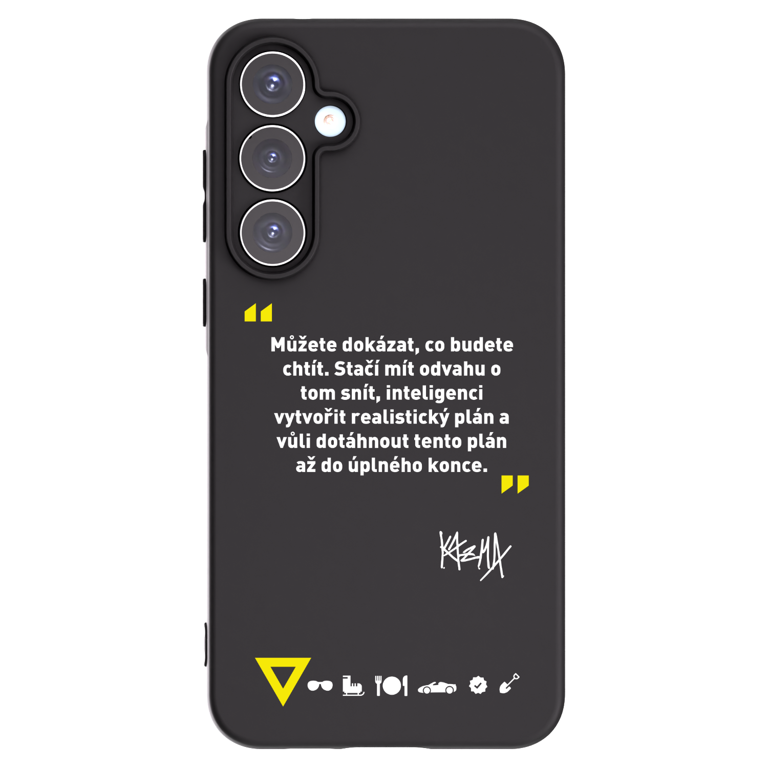 Picasee silikónový čierny obal pre Samsung Galaxy A55 5G A556B - Kazma - MŮŽETE DOKÁZAT, CO BUDETE CHTÍT