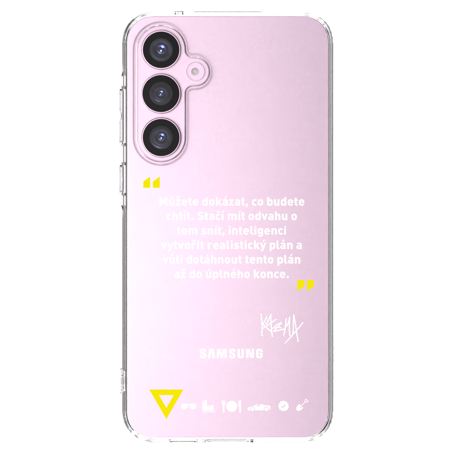 Picasee silikónový prehľadný obal pre Samsung Galaxy A55 5G A556B - Kazma - MŮŽETE DOKÁZAT, CO BUDETE CHTÍT