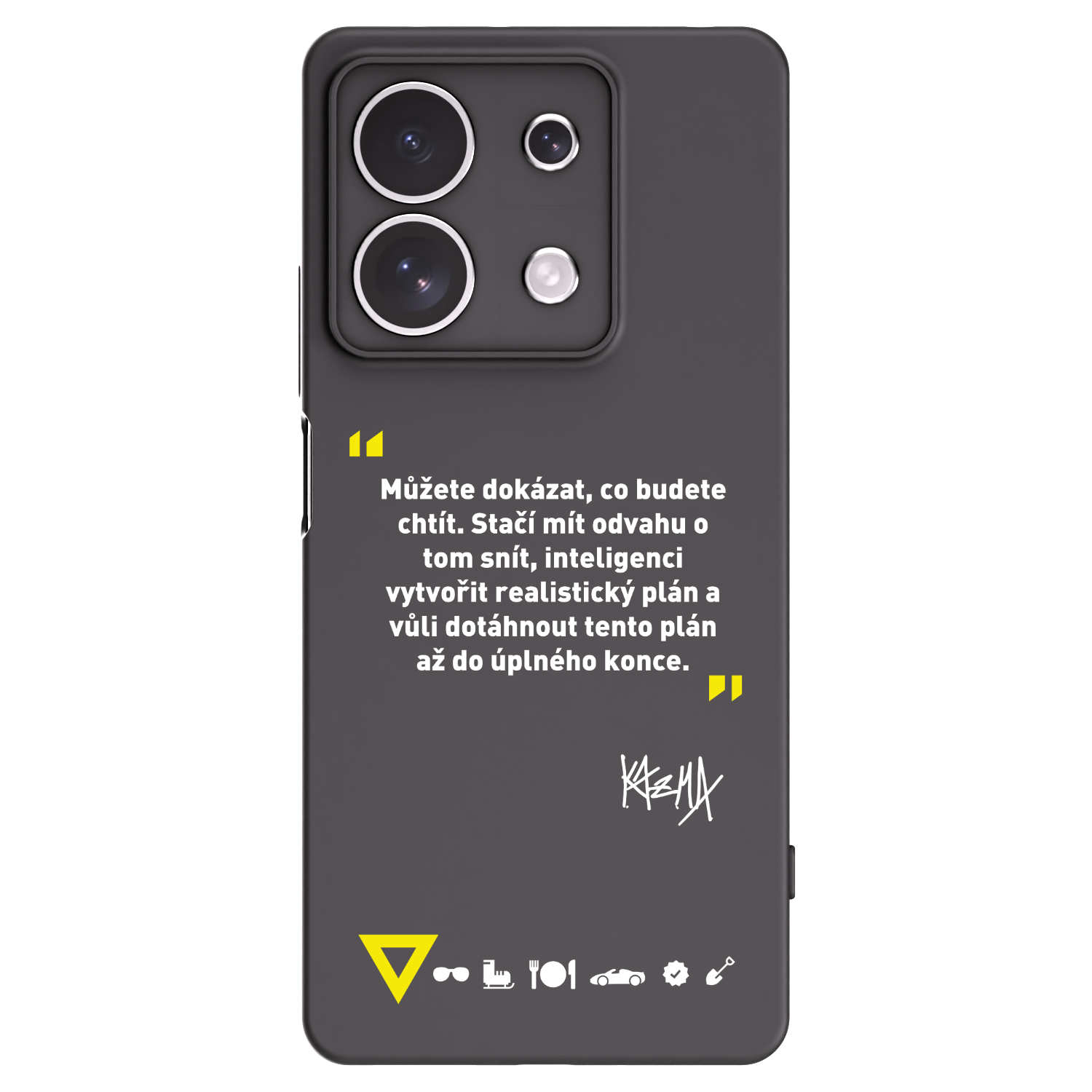 Picasee silikónový čierny obal pre Xiaomi Redmi Note 13 4G - Kazma - MŮŽETE DOKÁZAT, CO BUDETE CHTÍT