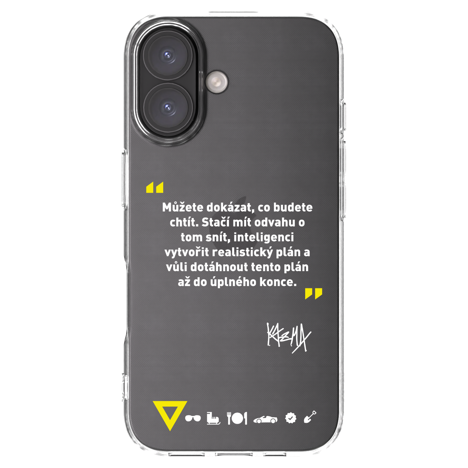 Picasee silikónový prehľadný obal pre Apple iPhone 16 - Kazma - MŮŽETE DOKÁZAT, CO BUDETE CHTÍT