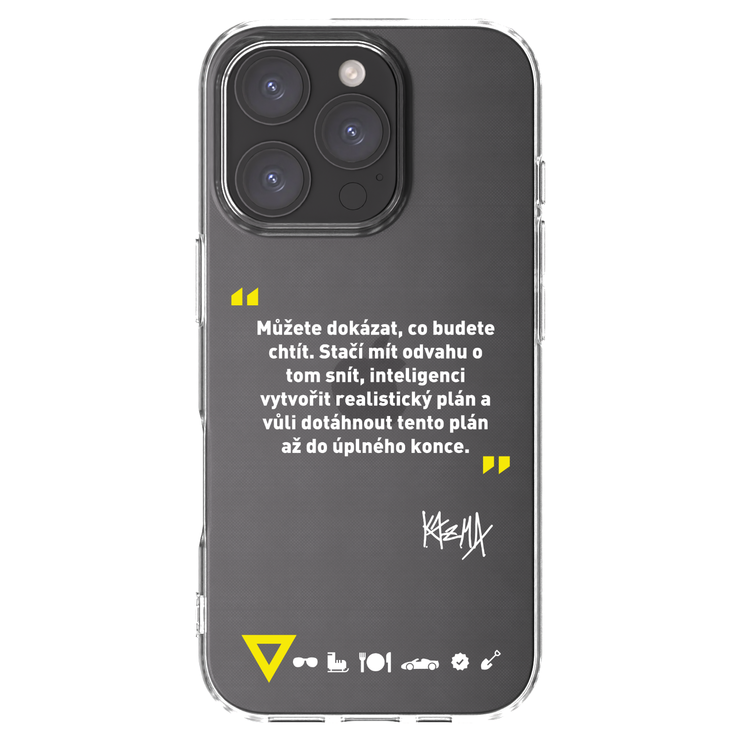 Picasee silikónový prehľadný obal pre Apple iPhone 16 Pro - Kazma - MŮŽETE DOKÁZAT, CO BUDETE CHTÍT