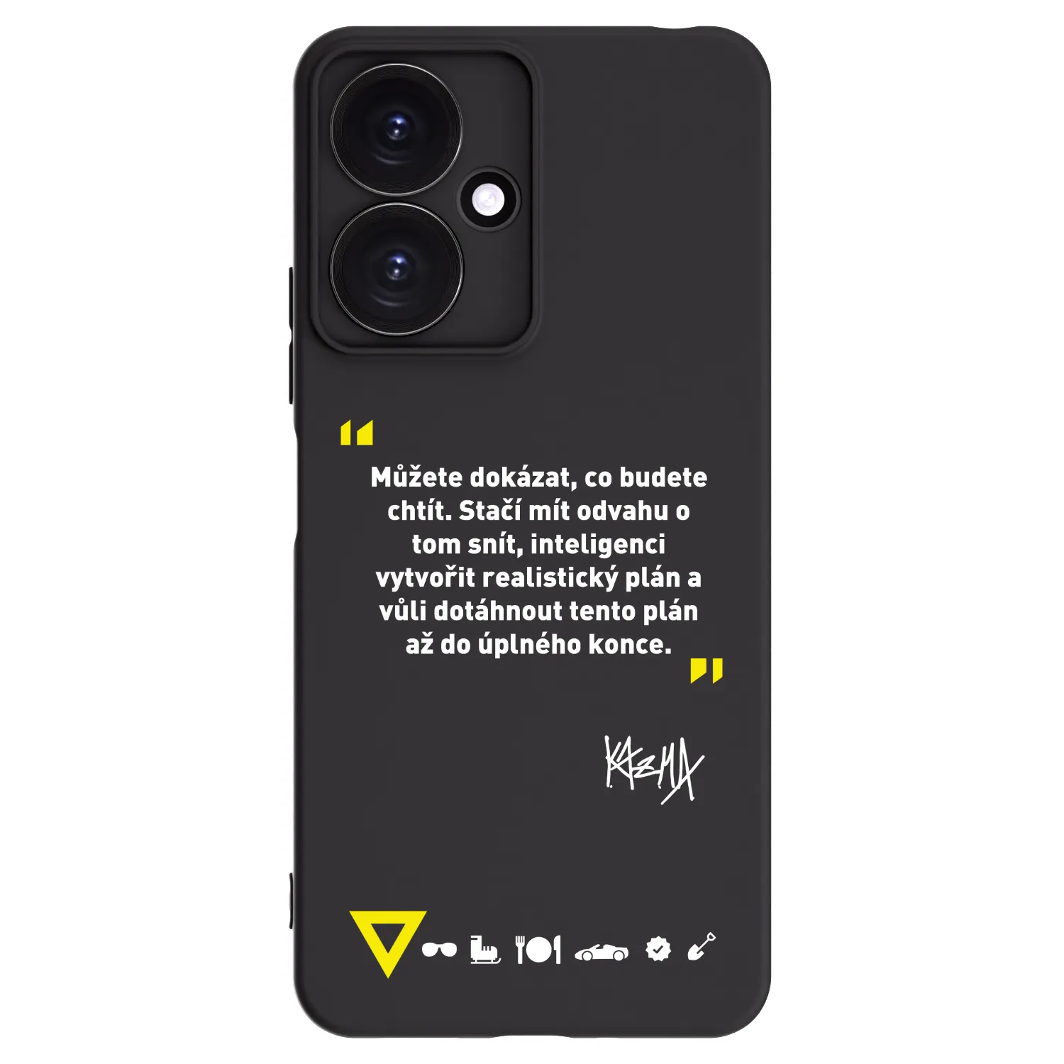 Picasee silikónový čierny obal pre Xiaomi Redmi 13C 5G - Kazma - MŮŽETE DOKÁZAT, CO BUDETE CHTÍT