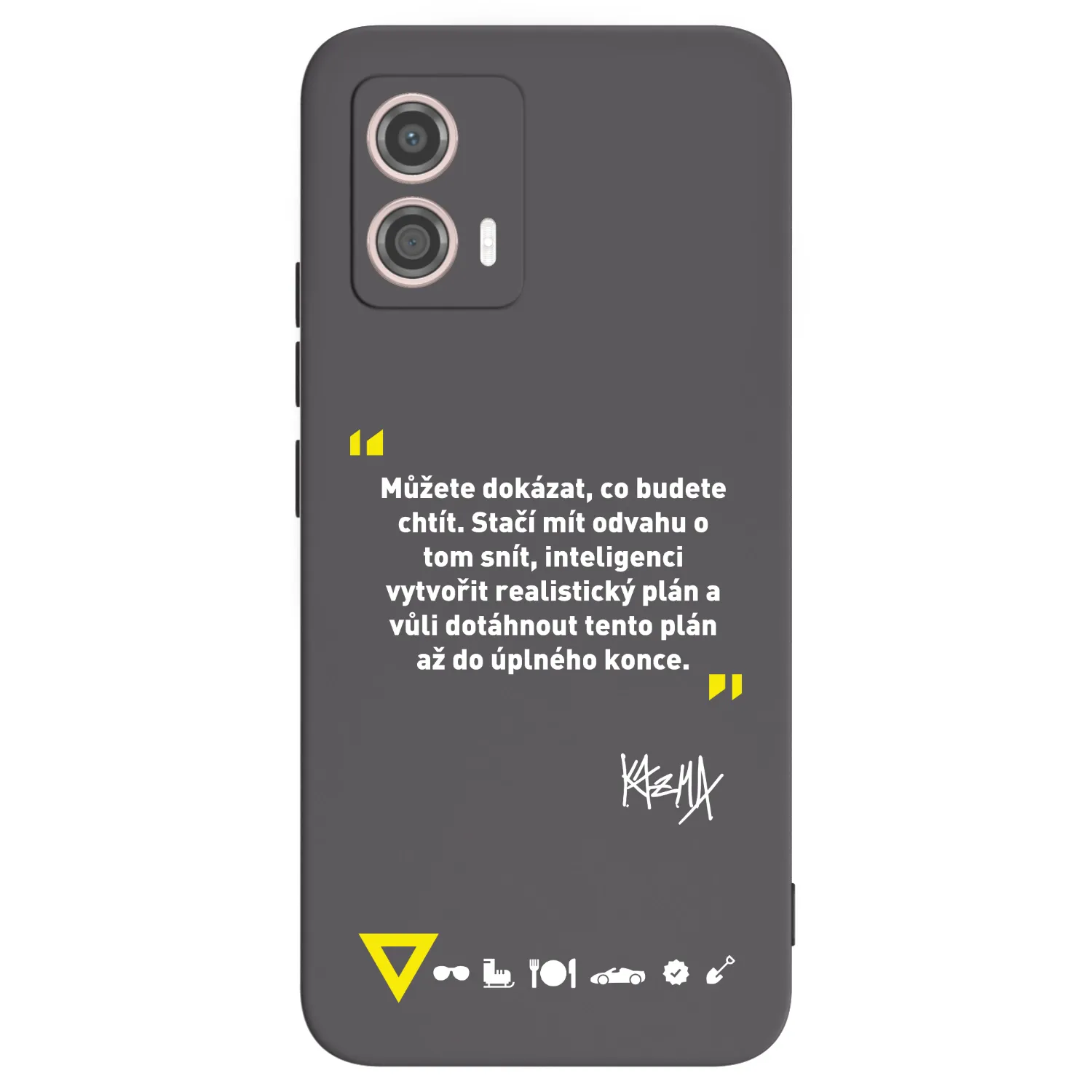 Picasee silikónový čierny obal pre Motorola Moto G53 5G - Kazma - MŮŽETE DOKÁZAT, CO BUDETE CHTÍT