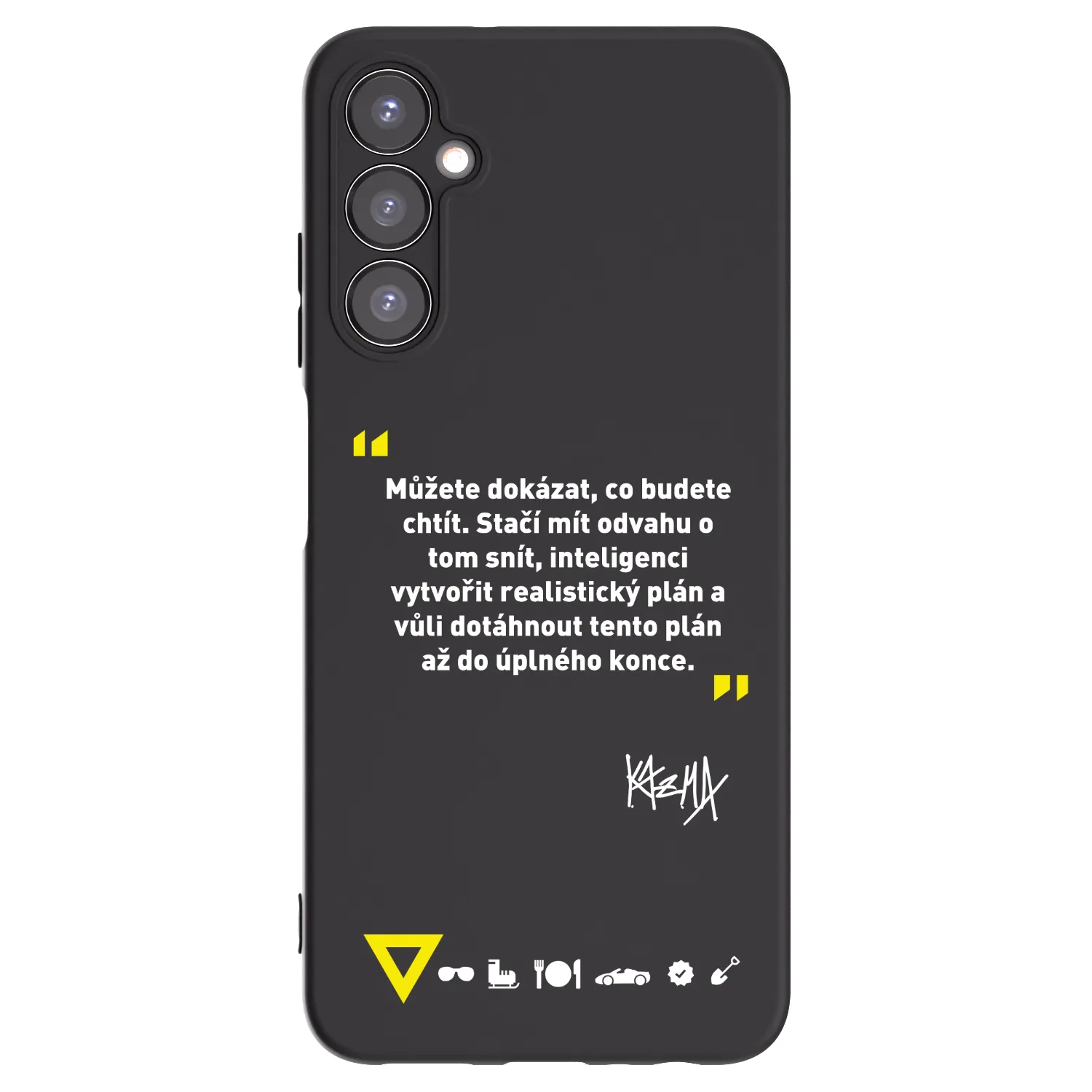 Picasee silikónový čierny obal pre Samsung Galaxy A05s A057G - Kazma - MŮŽETE DOKÁZAT, CO BUDETE CHTÍT