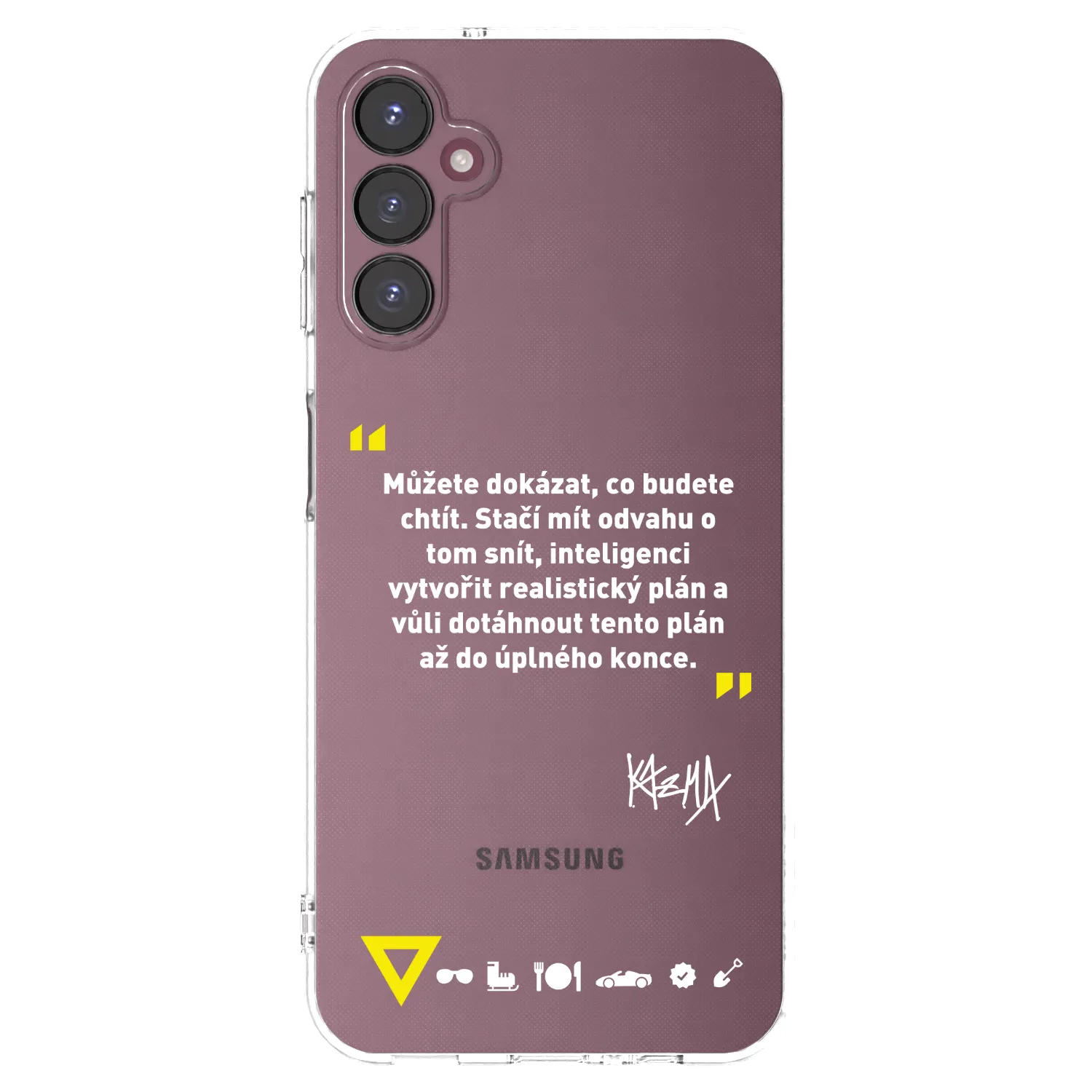 Picasee silikónový prehľadný obal pre Samsung Galaxy A05s A057G - Kazma - MŮŽETE DOKÁZAT, CO BUDETE CHTÍT