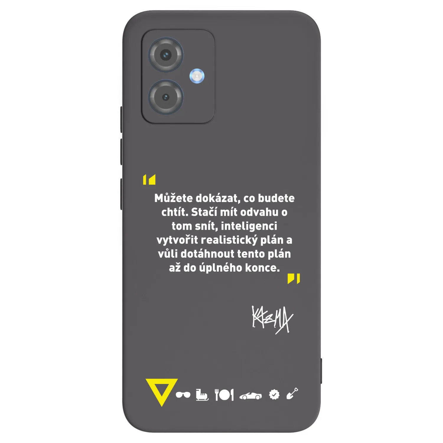 Picasee silikónový čierny obal pre Motorola Moto G14 - Kazma - MŮŽETE DOKÁZAT, CO BUDETE CHTÍT