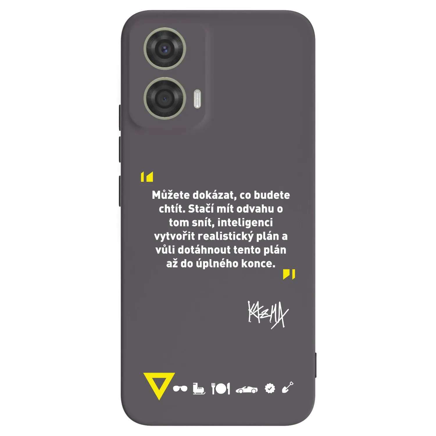 Picasee silikónový čierny obal pre Motorola Moto G24 - Kazma - MŮŽETE DOKÁZAT, CO BUDETE CHTÍT
