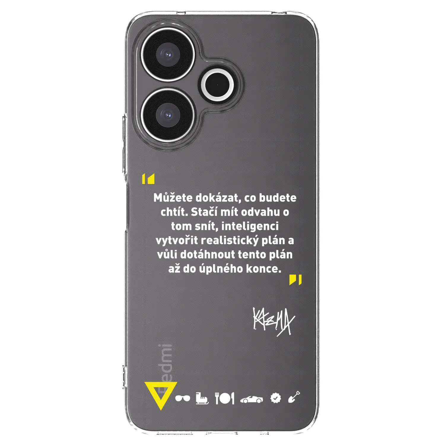 Silikónový prehľadný obal pre Xiaomi Redmi 13 4G - Kazma - MŮŽETE DOKÁZAT, CO BUDETE CHTÍT