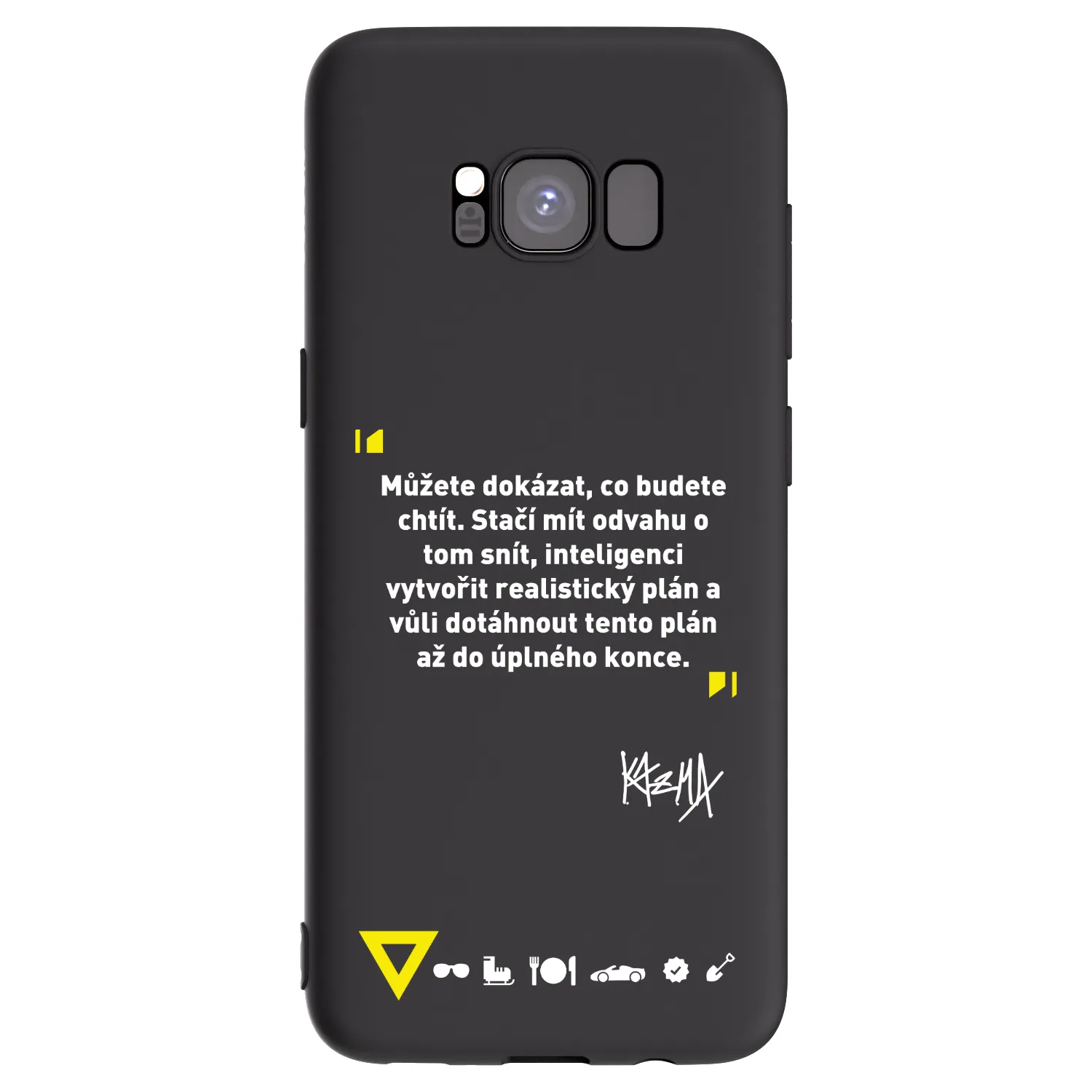 Picasee silikónový čierny obal pre Samsung Galaxy S8 G950F - Kazma - MŮŽETE DOKÁZAT, CO BUDETE CHTÍT