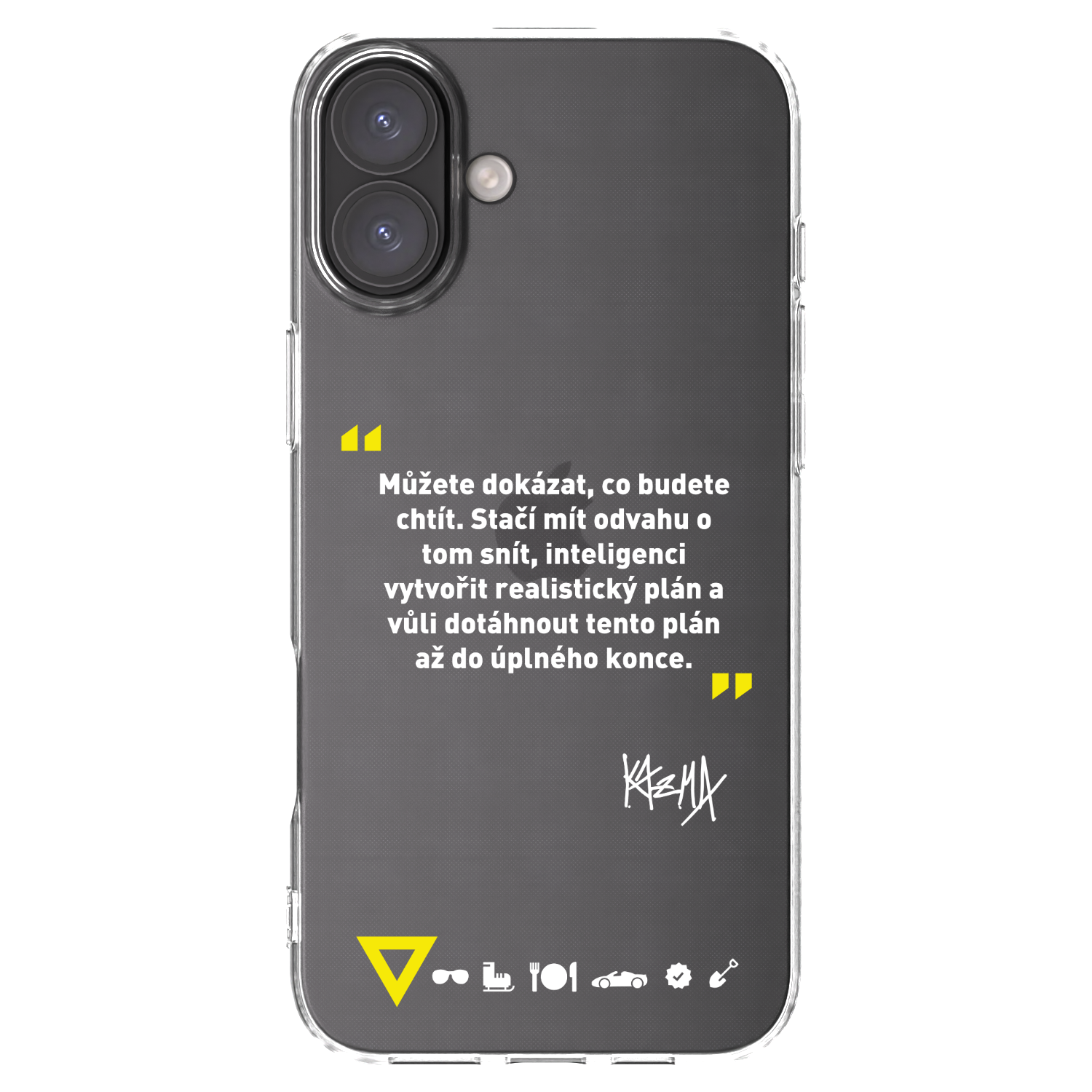 Picasee silikónový prehľadný obal pre Apple iPhone 16 Plus - Kazma - MŮŽETE DOKÁZAT, CO BUDETE CHTÍT