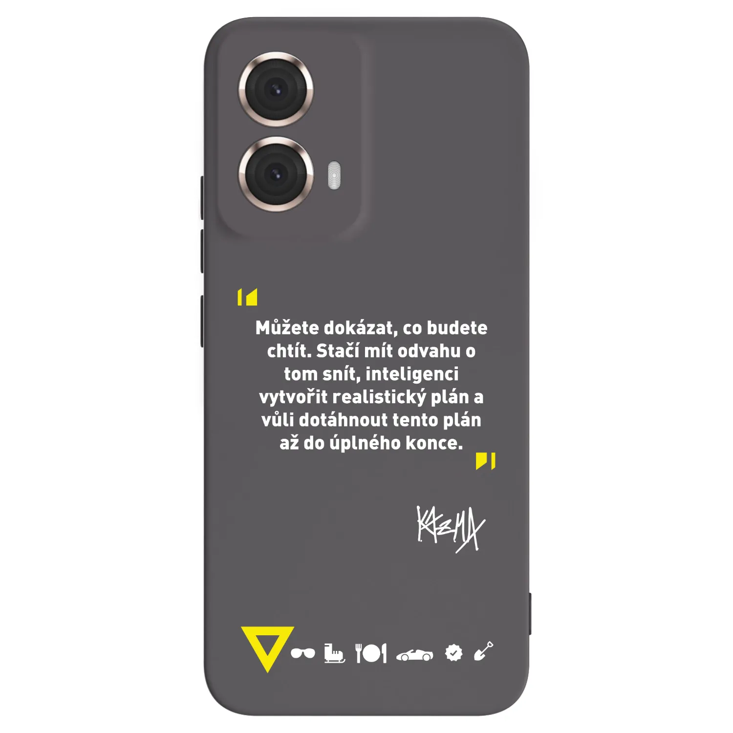 Silikónový čierny obal pre Motorola Moto G85 - Kazma - MŮŽETE DOKÁZAT, CO BUDETE CHTÍT