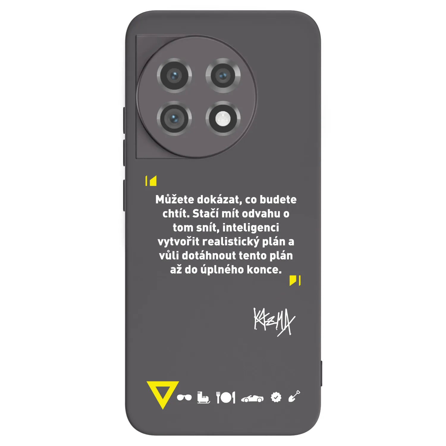 Picasee silikónový čierny obal pre OnePlus 11 5G - Kazma - MŮŽETE DOKÁZAT, CO BUDETE CHTÍT