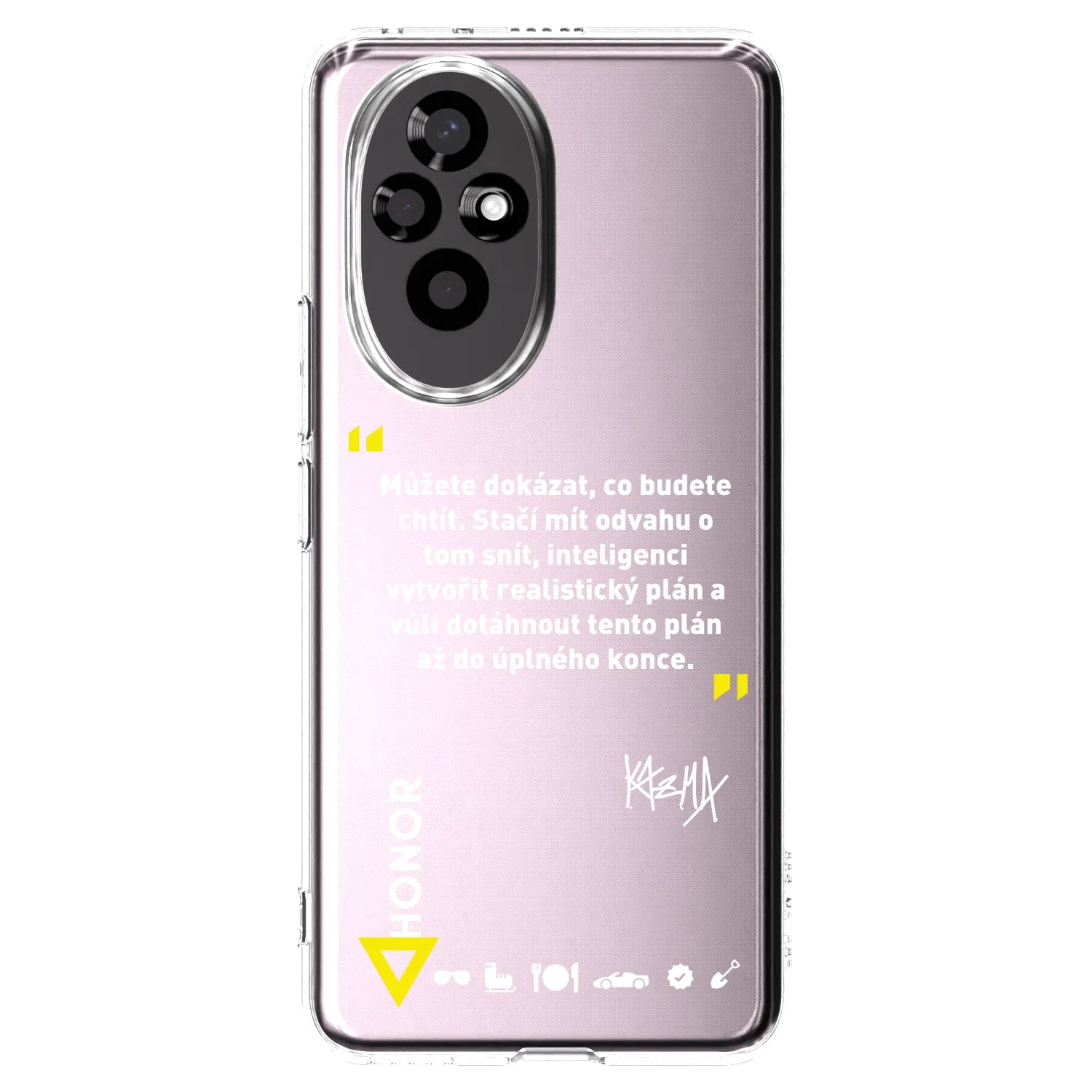 Picasee silikónový prehľadný obal pre Honor 200 Pro 5G - Kazma - MŮŽETE DOKÁZAT, CO BUDETE CHTÍT
