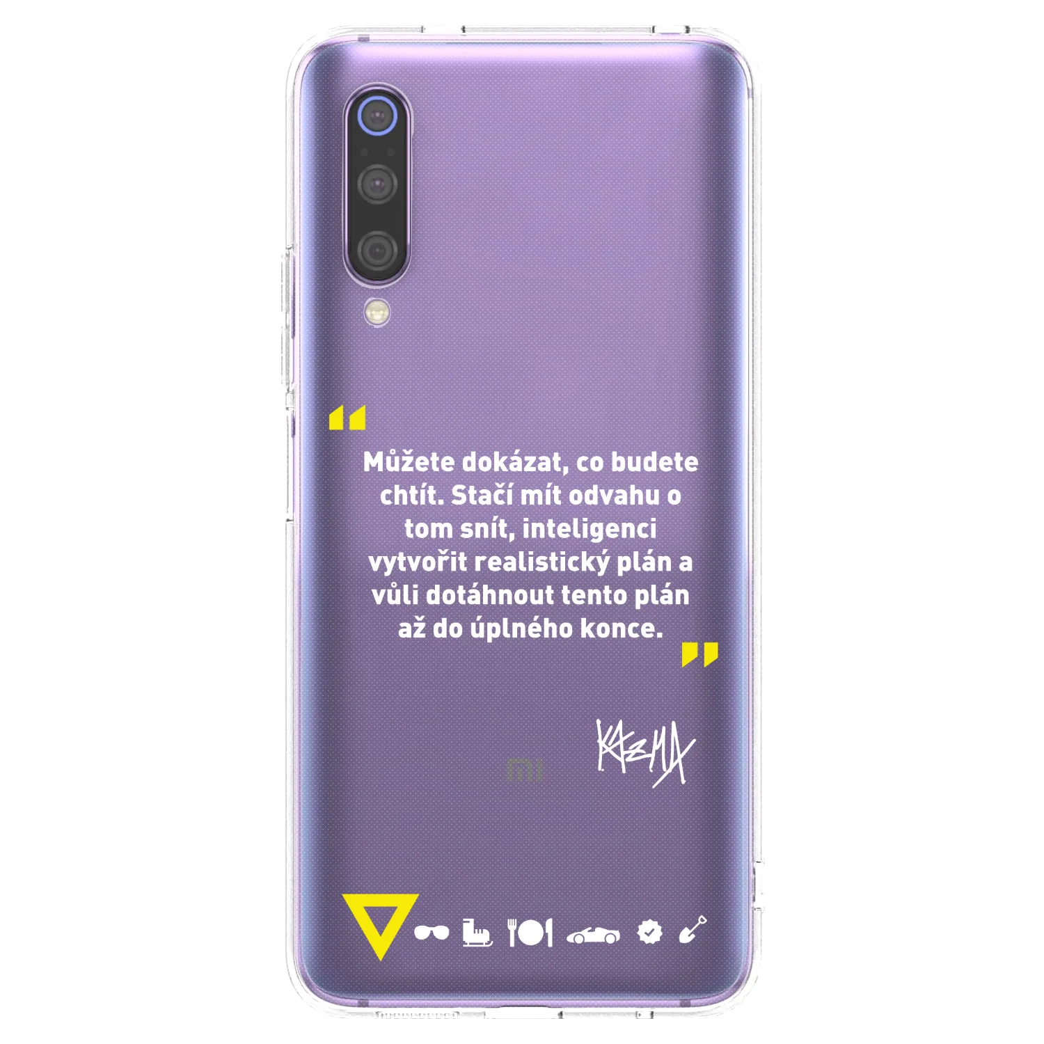 Picasee silikónový prehľadný obal pre Xiaomi Mi 9 - Kazma - MŮŽETE DOKÁZAT, CO BUDETE CHTÍT