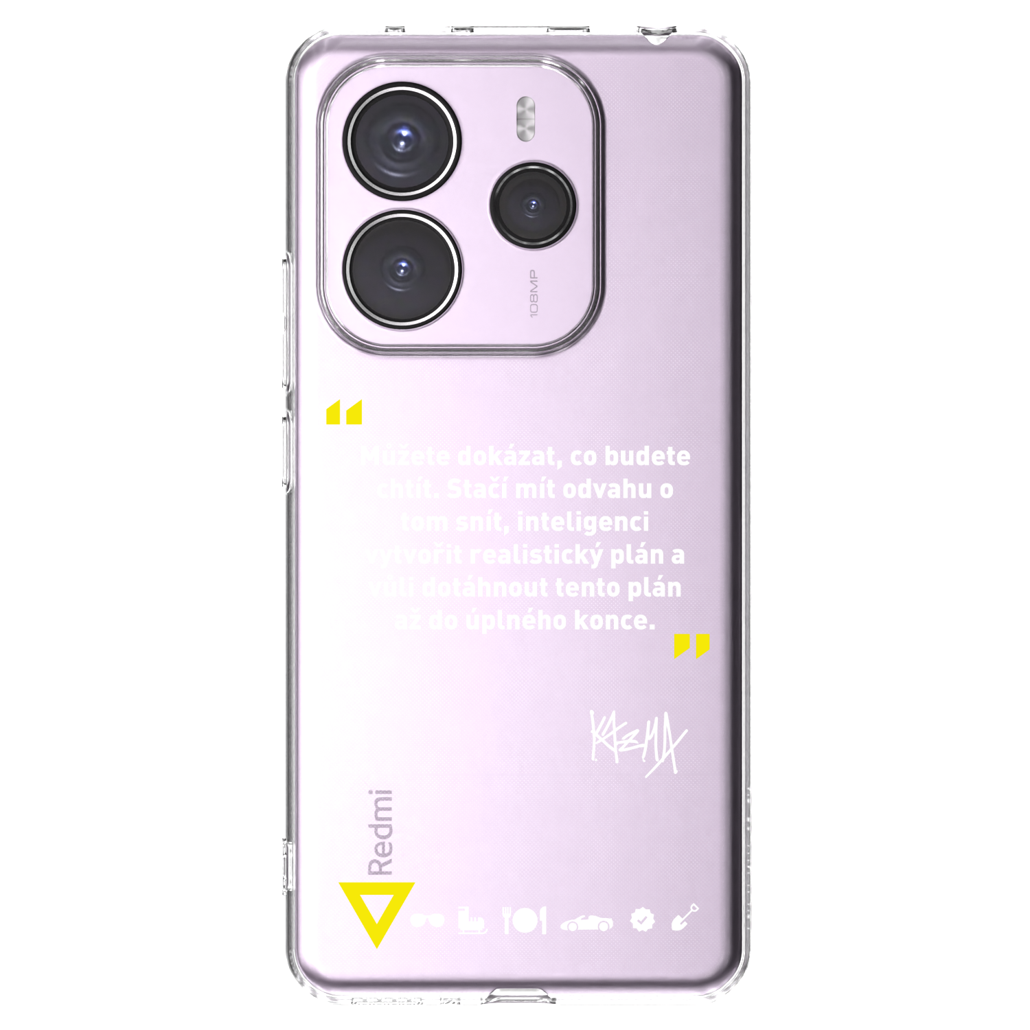 Silikónový prehľadný obal pre Xiaomi Redmi Note 14 5G - Kazma - MŮŽETE DOKÁZAT, CO BUDETE CHTÍT