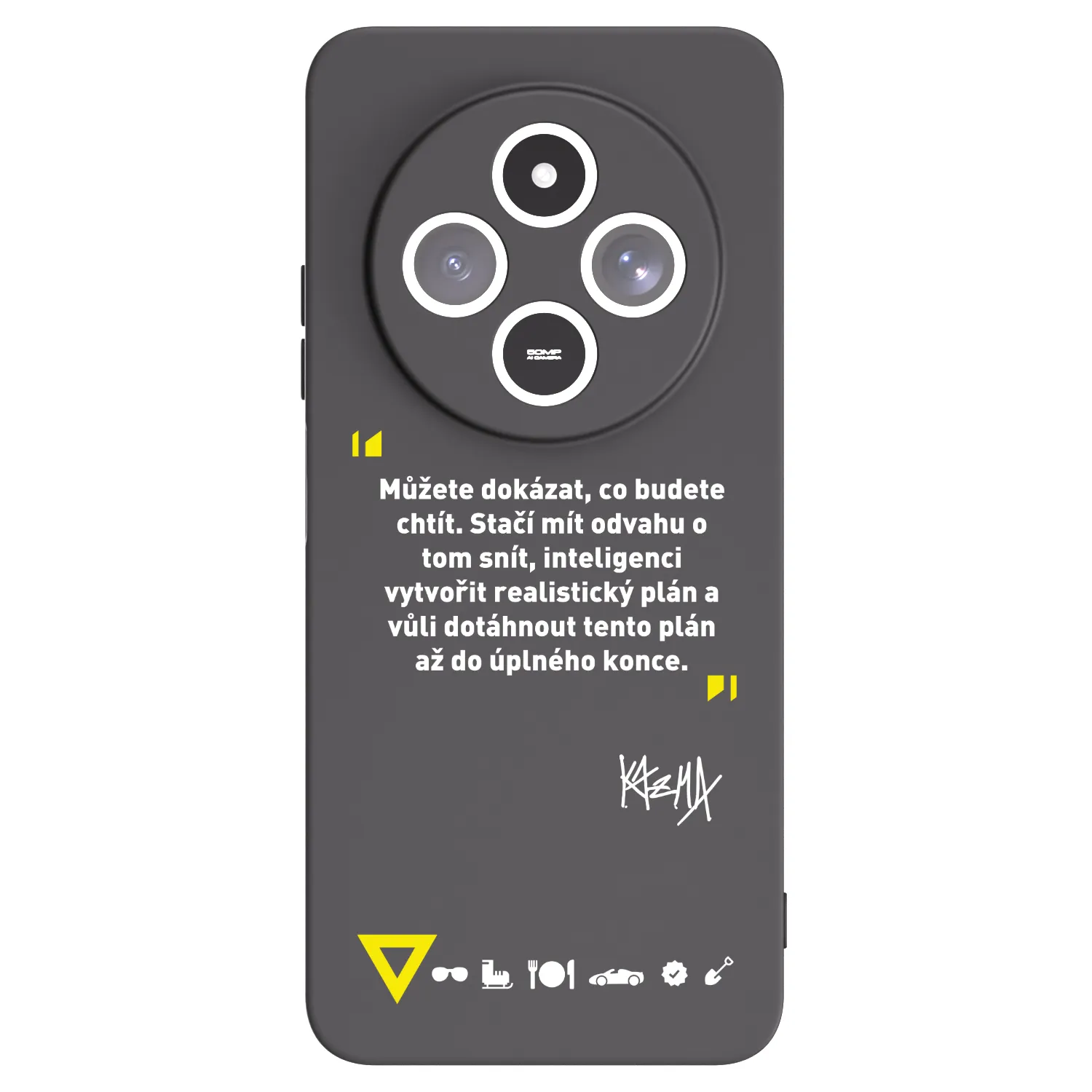 Picasee silikónový čierny obal pre Xiaomi Redmi 14C - Kazma - MŮŽETE DOKÁZAT, CO BUDETE CHTÍT