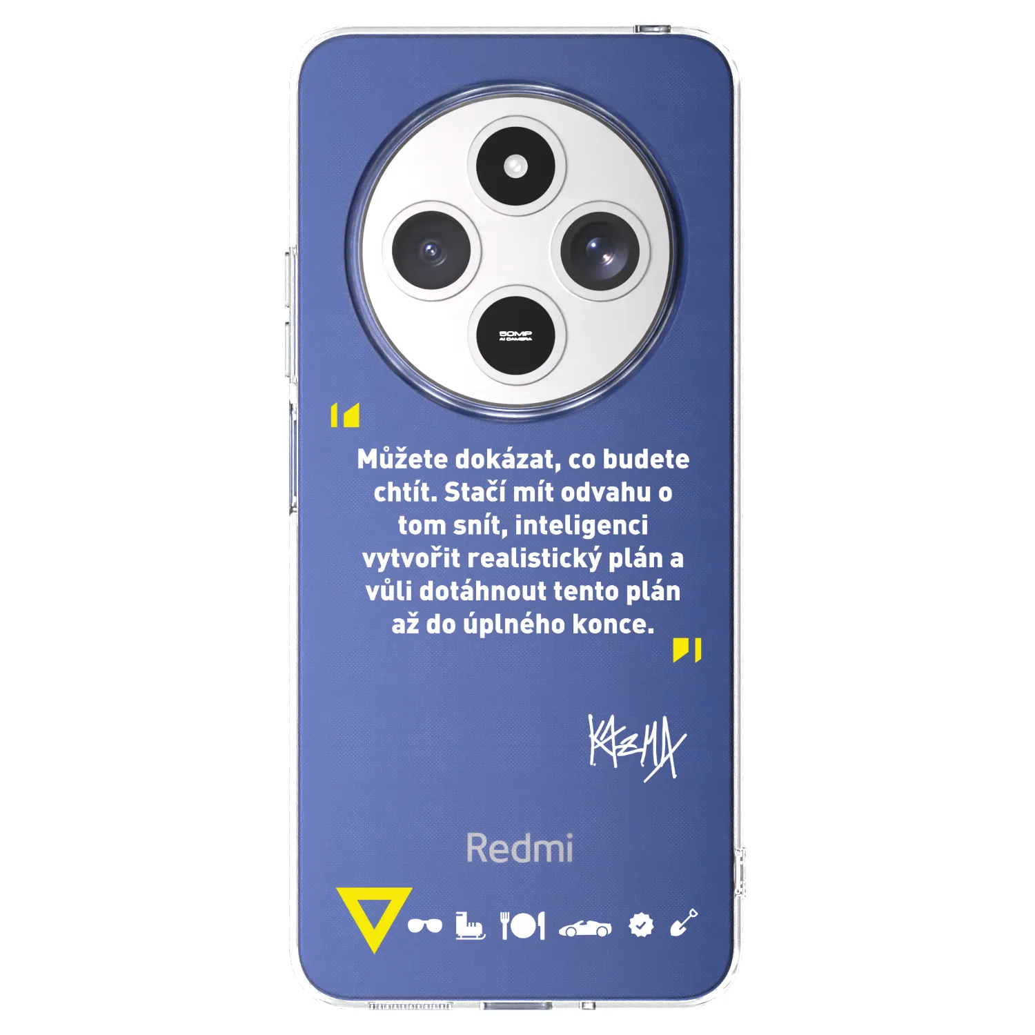 Picasee silikónový prehľadný obal pre Xiaomi Redmi 14C - Kazma - MŮŽETE DOKÁZAT, CO BUDETE CHTÍT