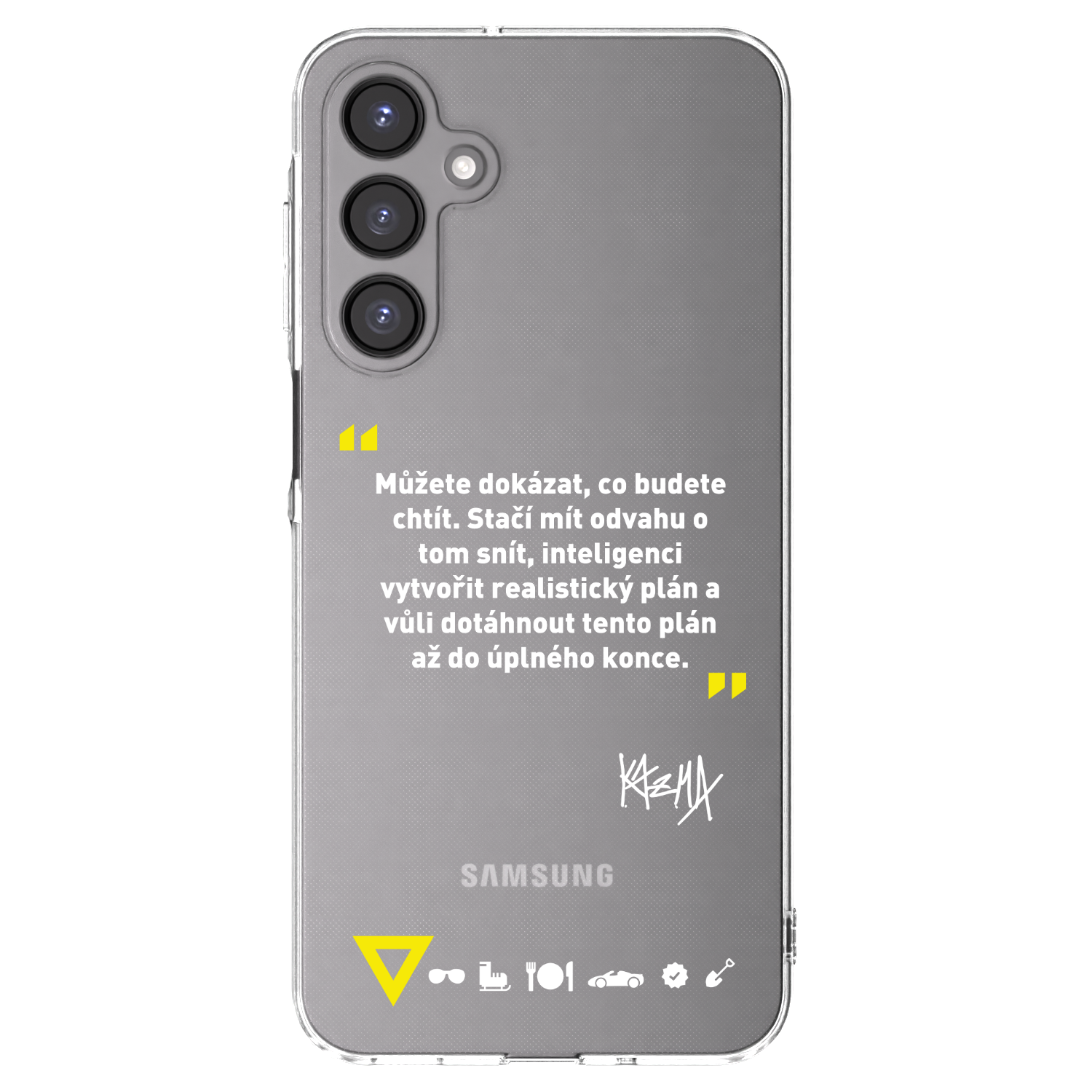 Picasee silikónový prehľadný obal pre Samsung Galaxy A16 5G - Kazma - MŮŽETE DOKÁZAT, CO BUDETE CHTÍT