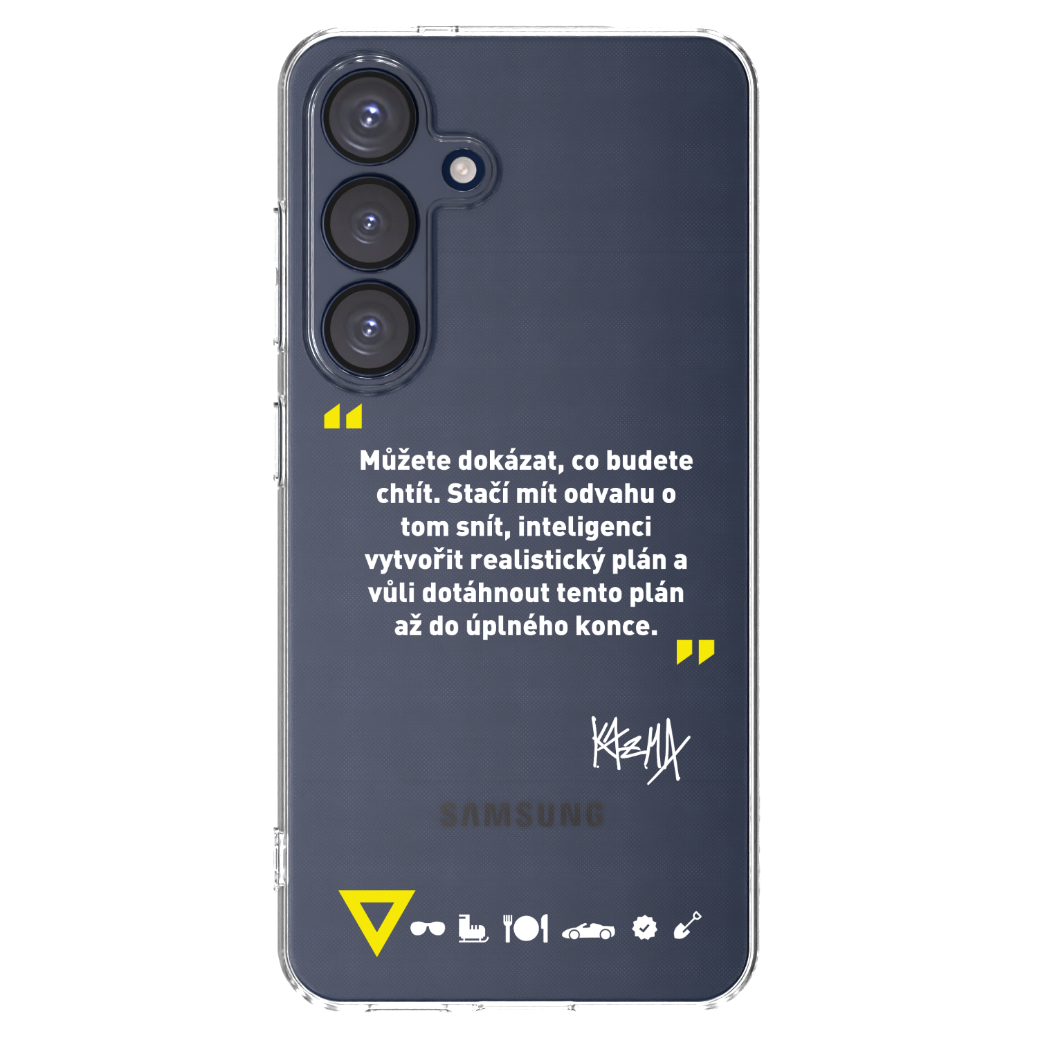 Picasee silikónový prehľadný obal pre Samsung Galaxy S25 5G - Kazma - MŮŽETE DOKÁZAT, CO BUDETE CHTÍT
