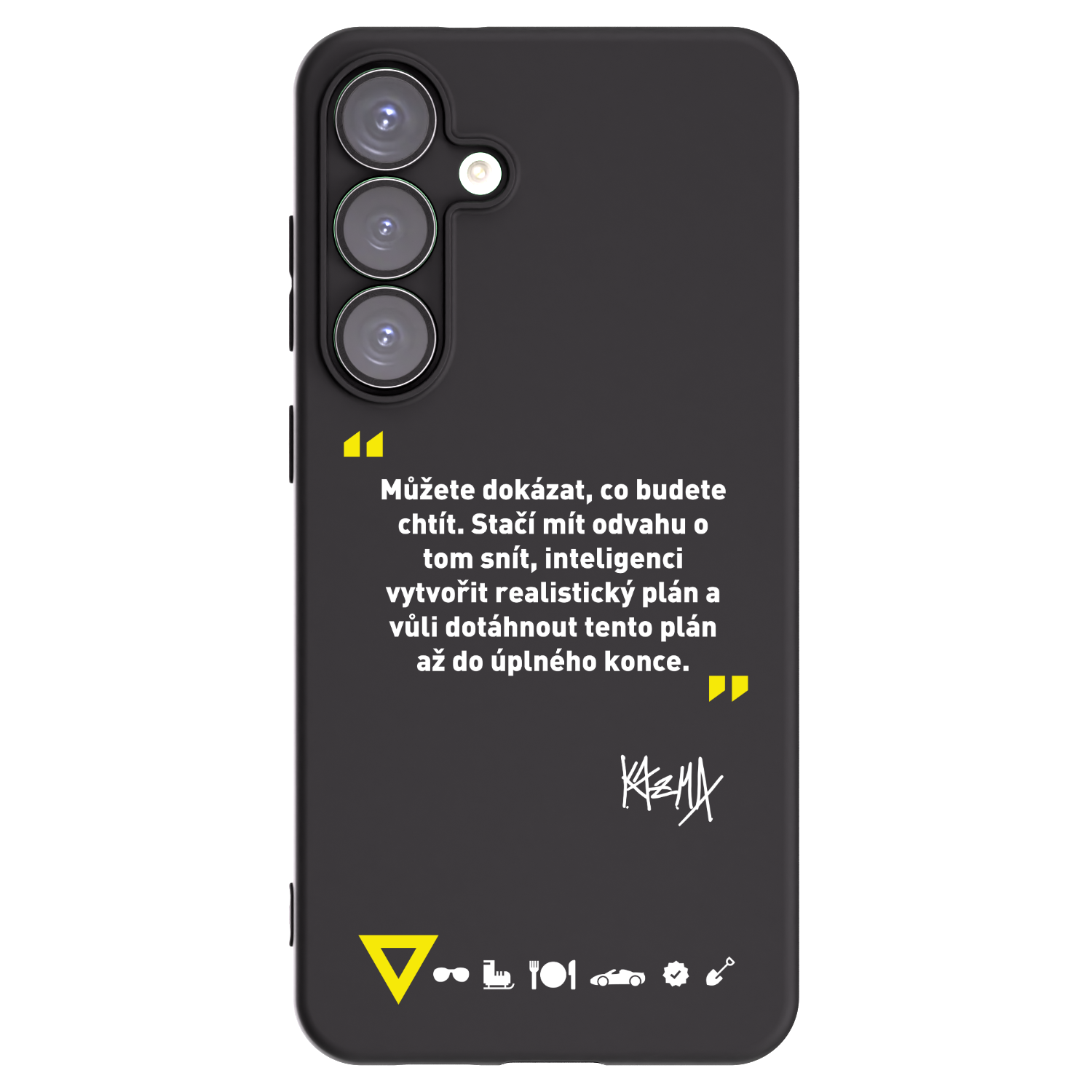 Picasee silikónový čierny obal pre Samsung Galaxy S25+ 5G - Kazma - MŮŽETE DOKÁZAT, CO BUDETE CHTÍT