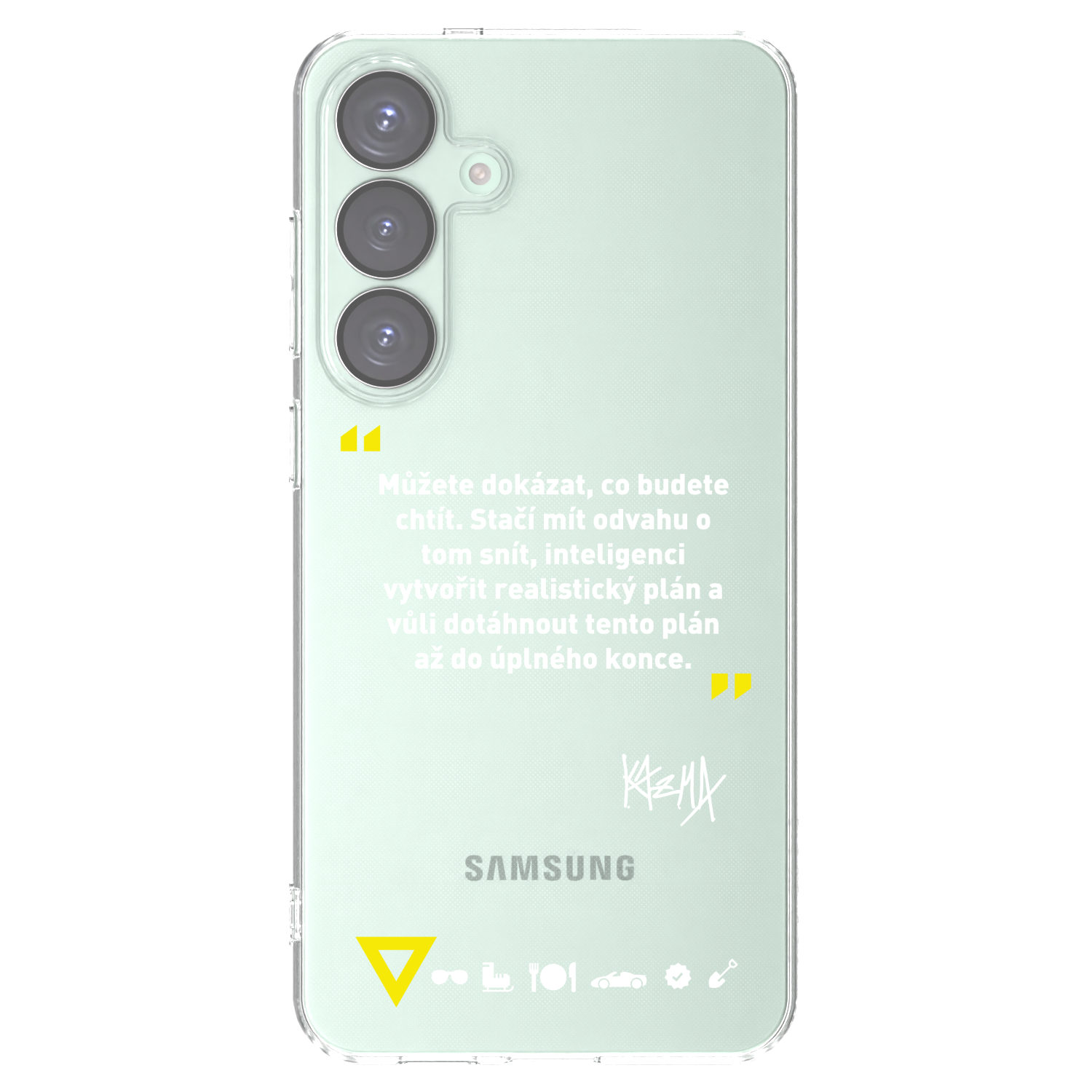 Picasee silikónový prehľadný obal pre Samsung Galaxy S25+ 5G - Kazma - MŮŽETE DOKÁZAT, CO BUDETE CHTÍT