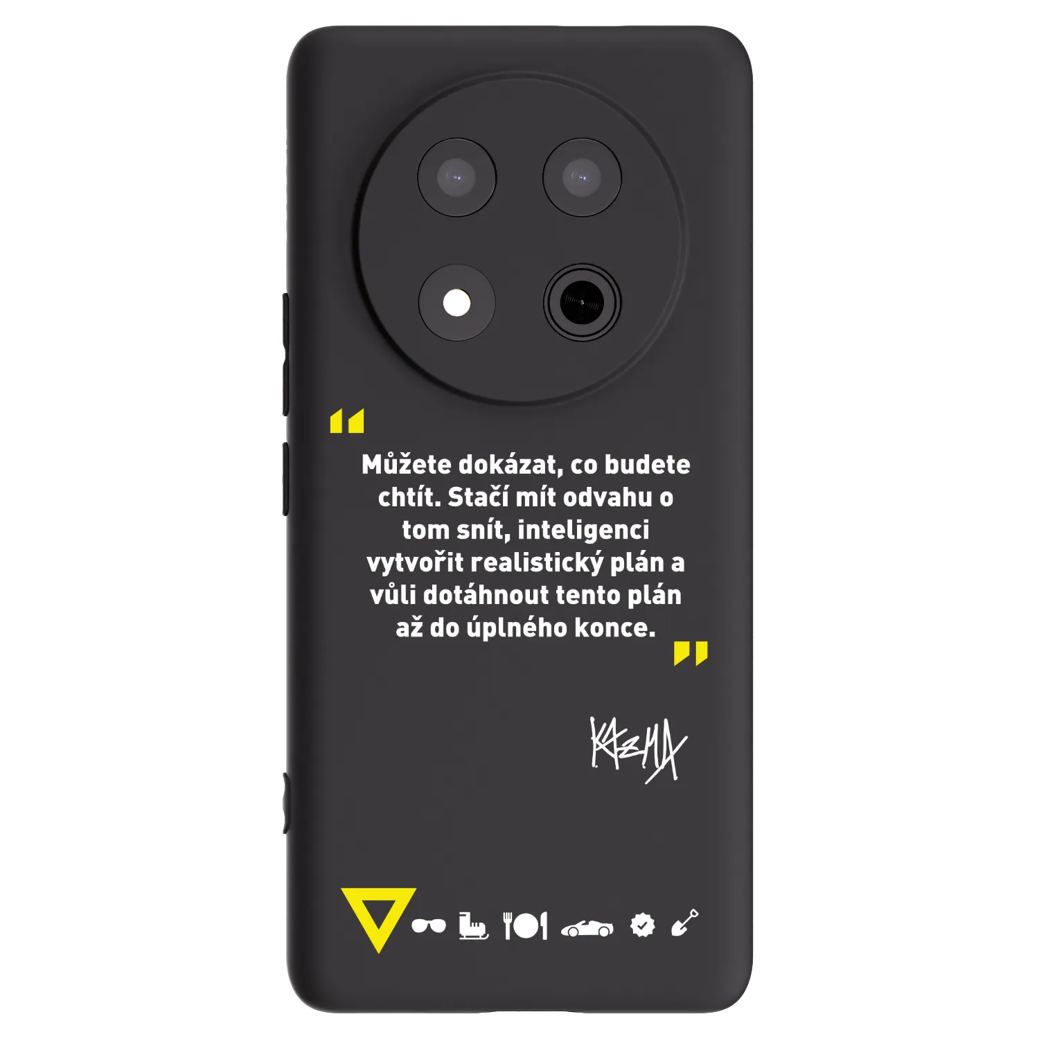 Picasee silikónový čierny obal pre Honor Magic7 Lite 5G - Kazma - MŮŽETE DOKÁZAT, CO BUDETE CHTÍT
