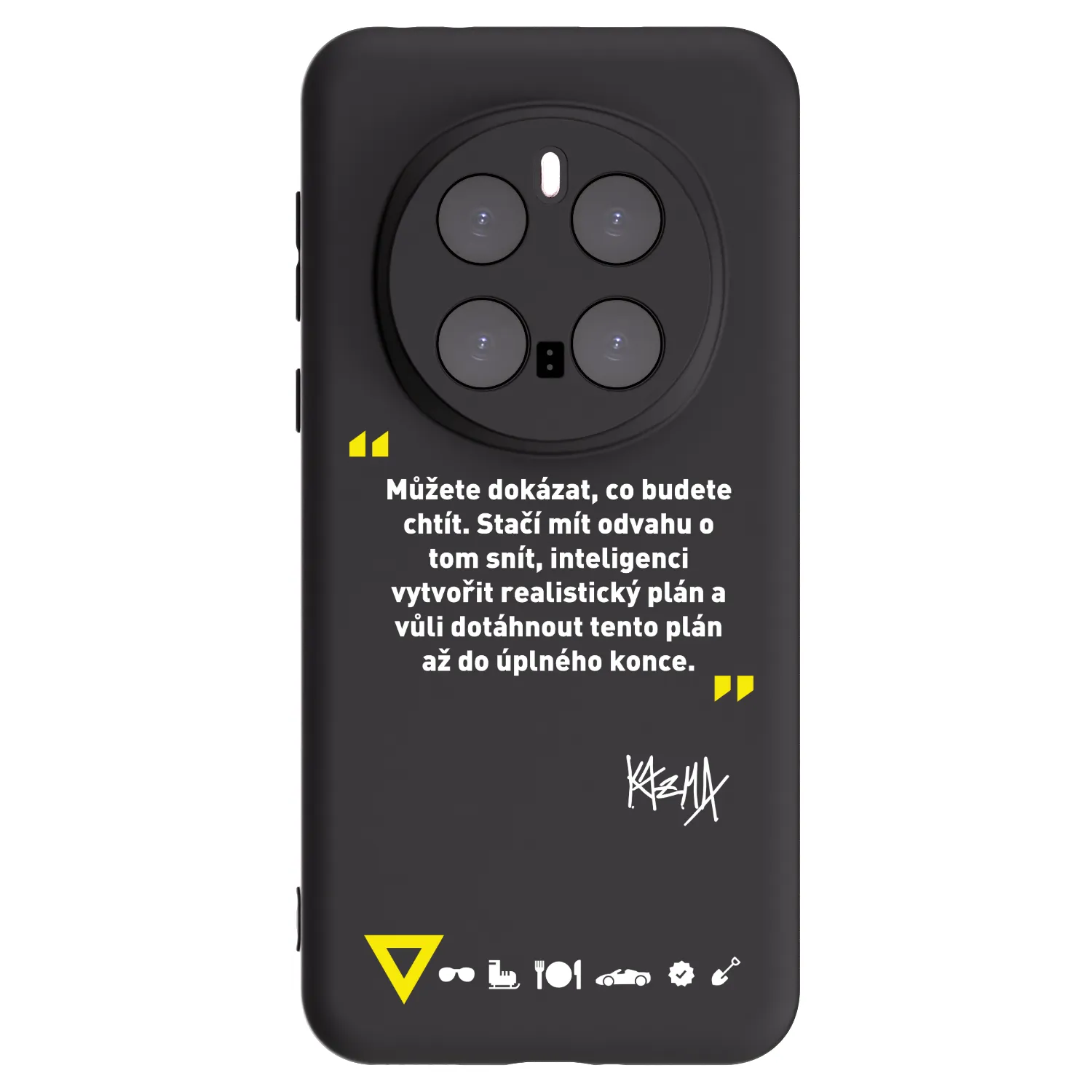 Picasee silikónový čierny obal pre Honor Magic7 Pro 5G - Kazma - MŮŽETE DOKÁZAT, CO BUDETE CHTÍT