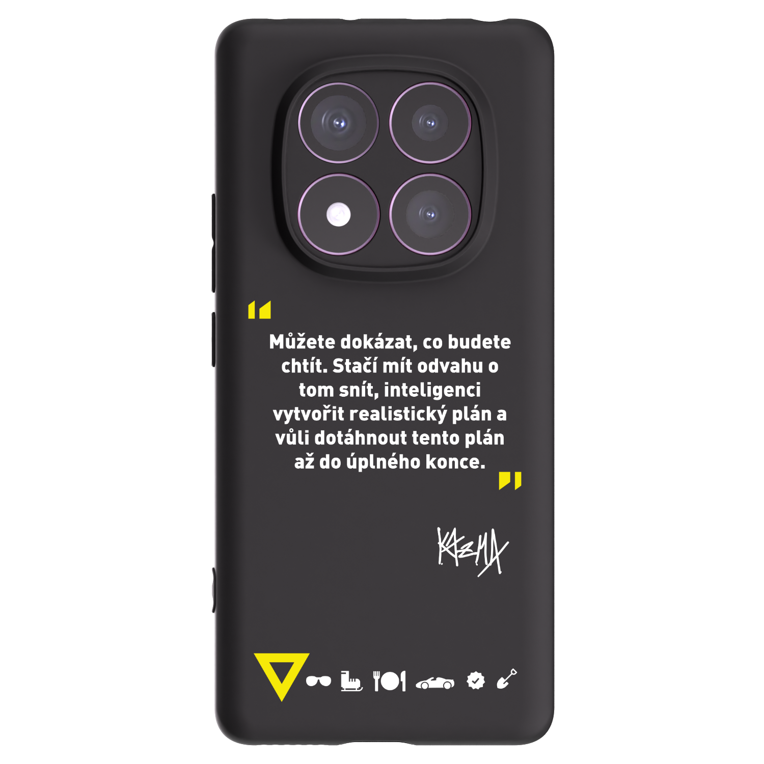 Silikónový čierny obal pre Xiaomi Redmi Note 14 Pro 4G - Kazma - MŮŽETE DOKÁZAT, CO BUDETE CHTÍT