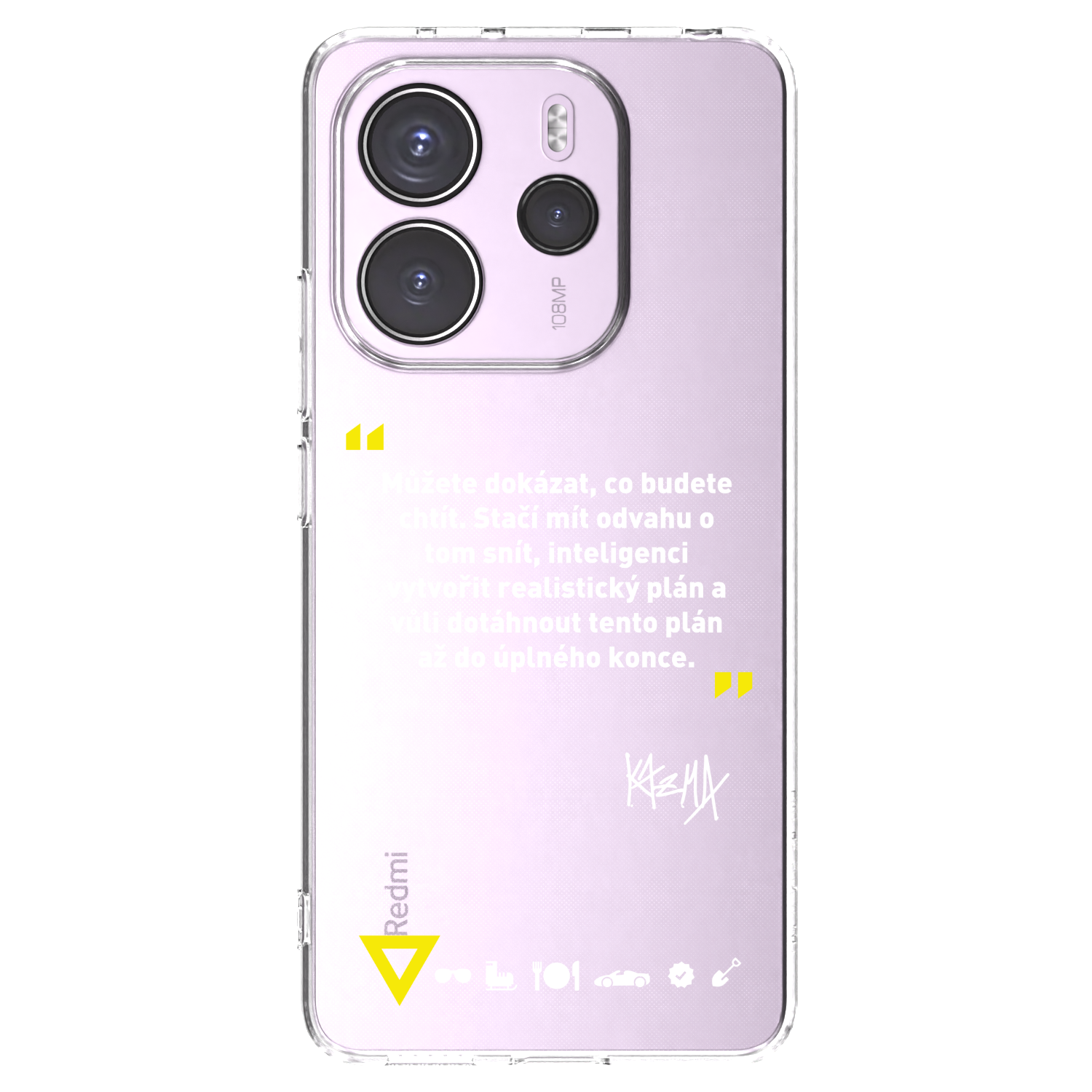 Silikónový prehľadný obal pre Xiaomi Redmi Note 14 4G - Kazma - MŮŽETE DOKÁZAT, CO BUDETE CHTÍT