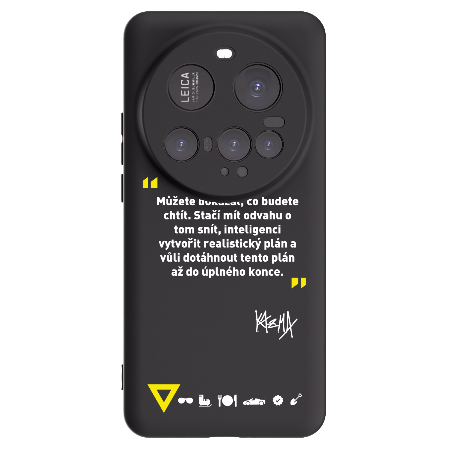Picasee silikónový čierny obal pre Xiaomi 15 Ultra - Kazma - MŮŽETE DOKÁZAT, CO BUDETE CHTÍT