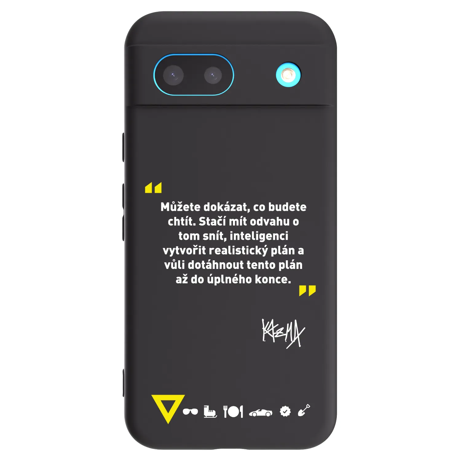 Picasee silikónový čierny obal pre Google Pixel 8a - Kazma - MŮŽETE DOKÁZAT, CO BUDETE CHTÍT