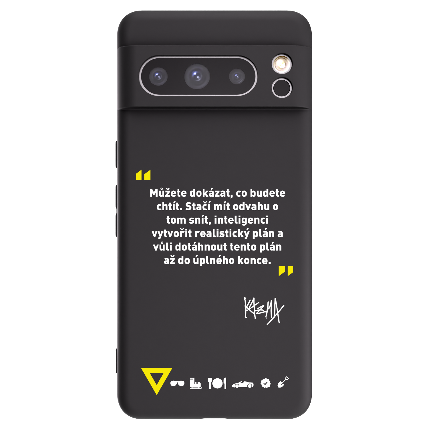 Picasee silikónový čierny obal pre Google Pixel 8 Pro - Kazma - MŮŽETE DOKÁZAT, CO BUDETE CHTÍT