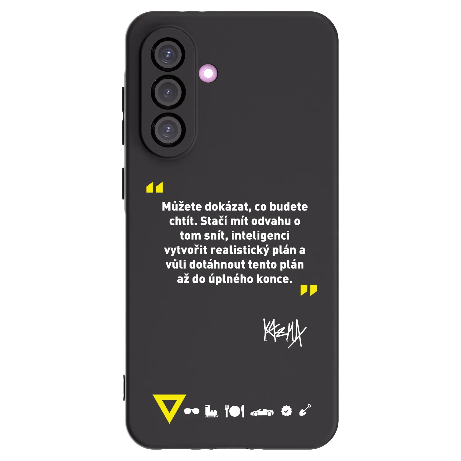 Picasee silikónový čierny obal pre Samsung Galaxy A56 5G A566B - Kazma - MŮŽETE DOKÁZAT, CO BUDETE CHTÍT