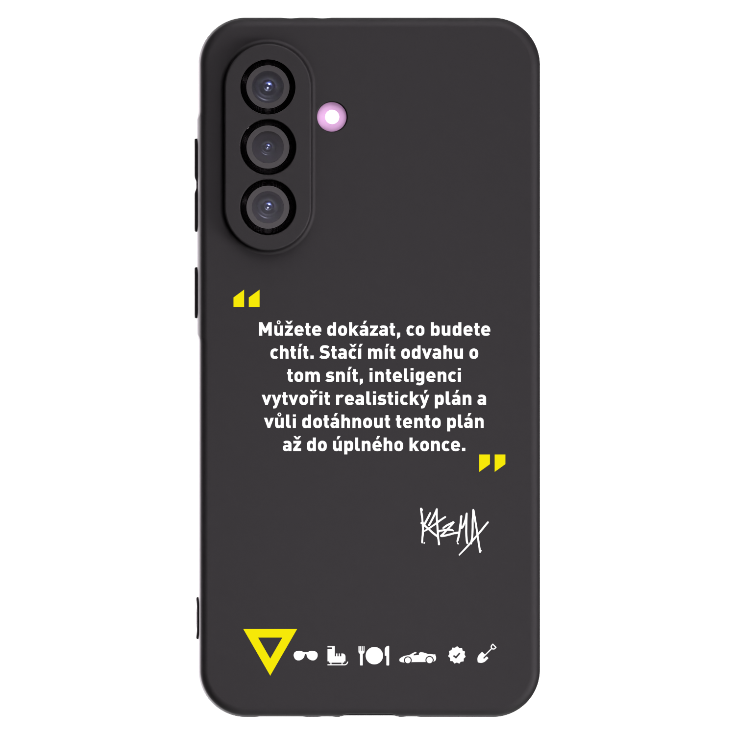 Picasee silikónový čierny obal pre Samsung Galaxy A36 5G - Kazma - MŮŽETE DOKÁZAT, CO BUDETE CHTÍT