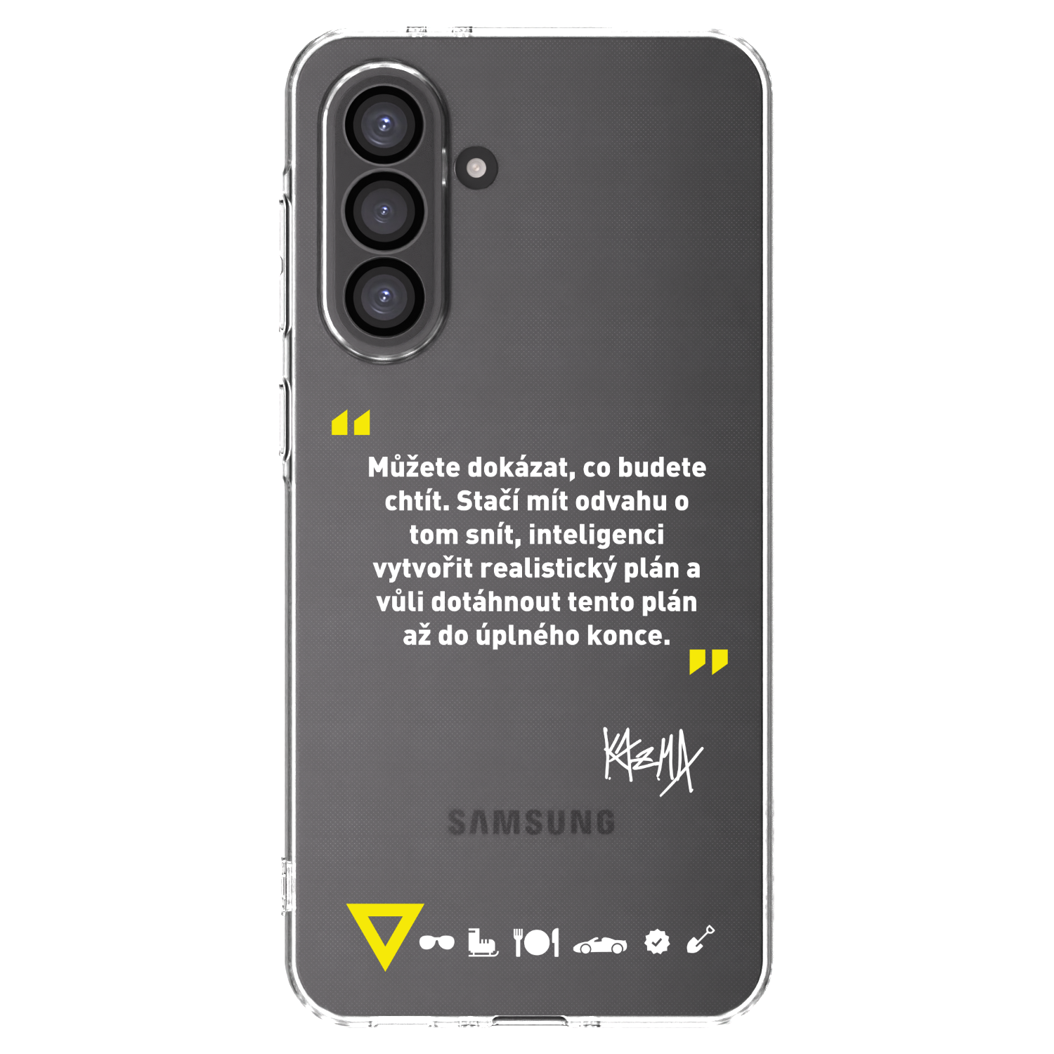 Picasee silikónový prehľadný obal pre Samsung Galaxy A36 5G - Kazma - MŮŽETE DOKÁZAT, CO BUDETE CHTÍT
