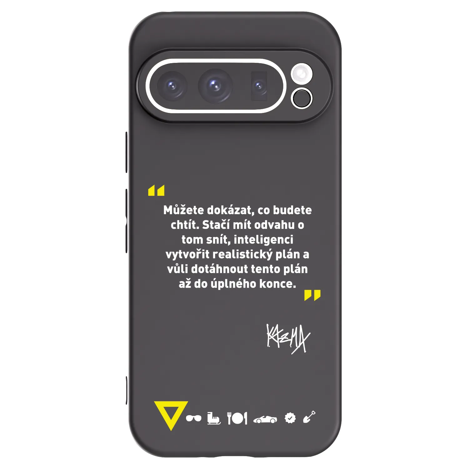 Picasee silikónový čierny obal pre Google Pixel 9 Pro - Kazma - MŮŽETE DOKÁZAT, CO BUDETE CHTÍT