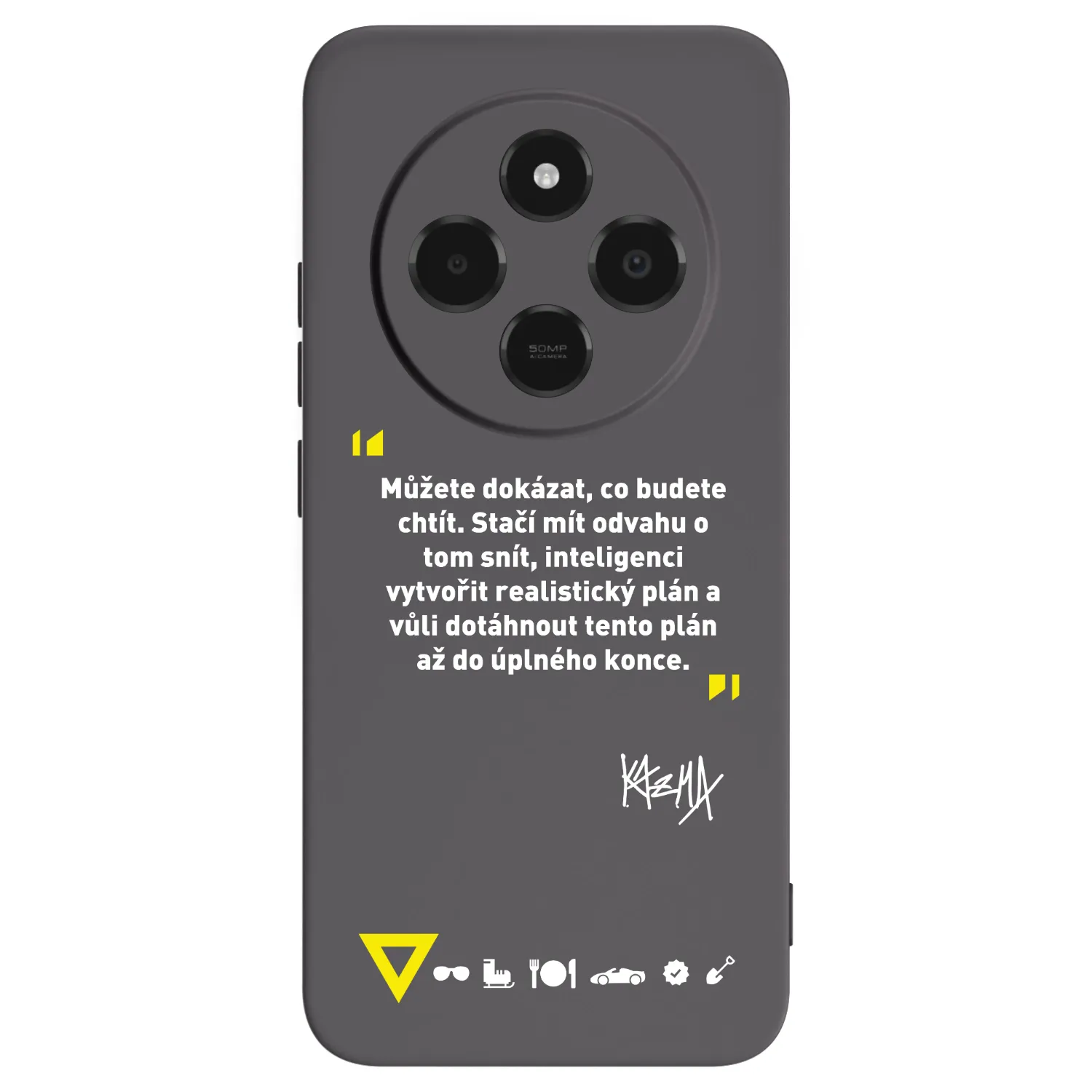 Picasee silikónový čierny obal pre Xiaomi Poco C75 - Kazma - MŮŽETE DOKÁZAT, CO BUDETE CHTÍT