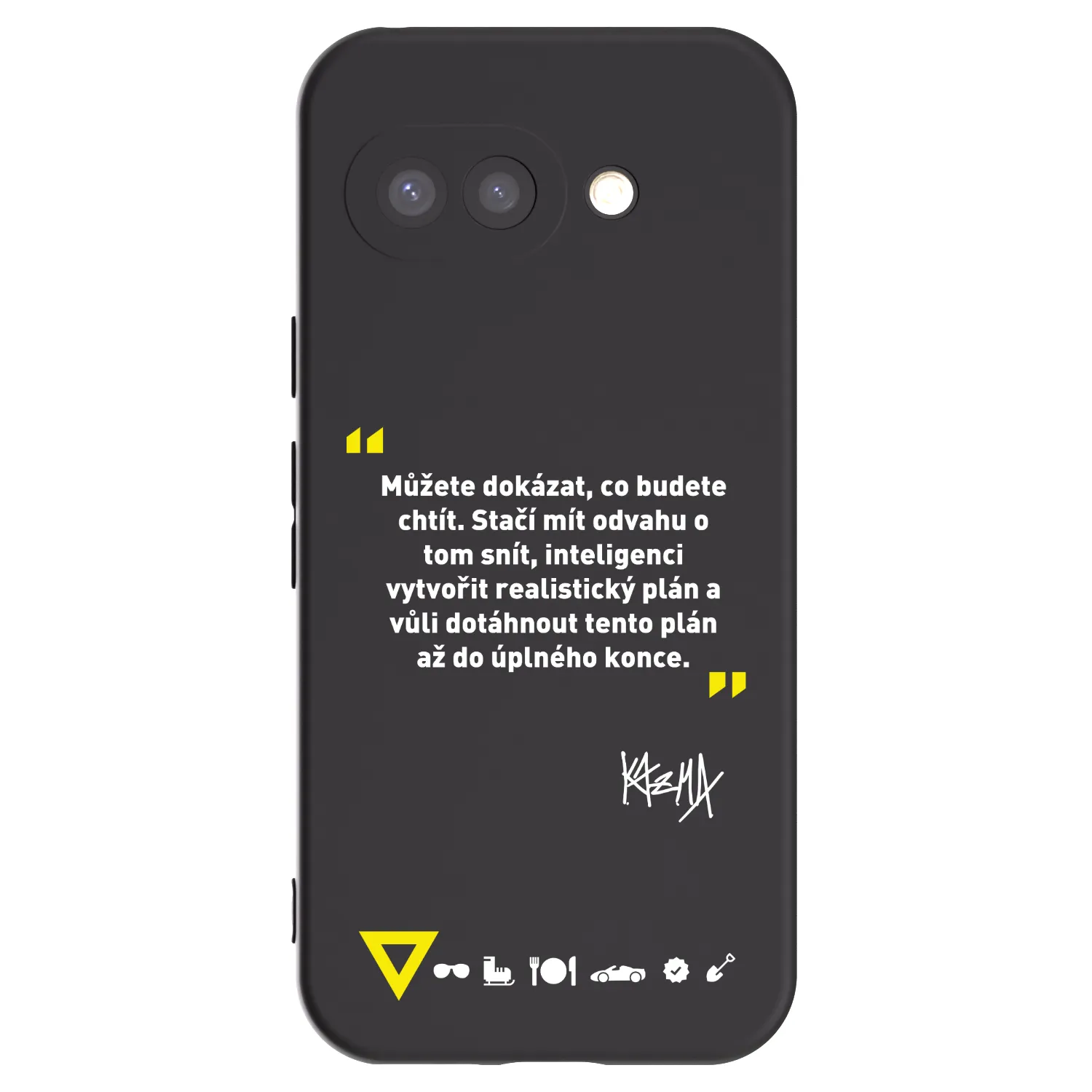 Picasee silikónový čierny obal pre Google Pixel 9a - Kazma - MŮŽETE DOKÁZAT, CO BUDETE CHTÍT