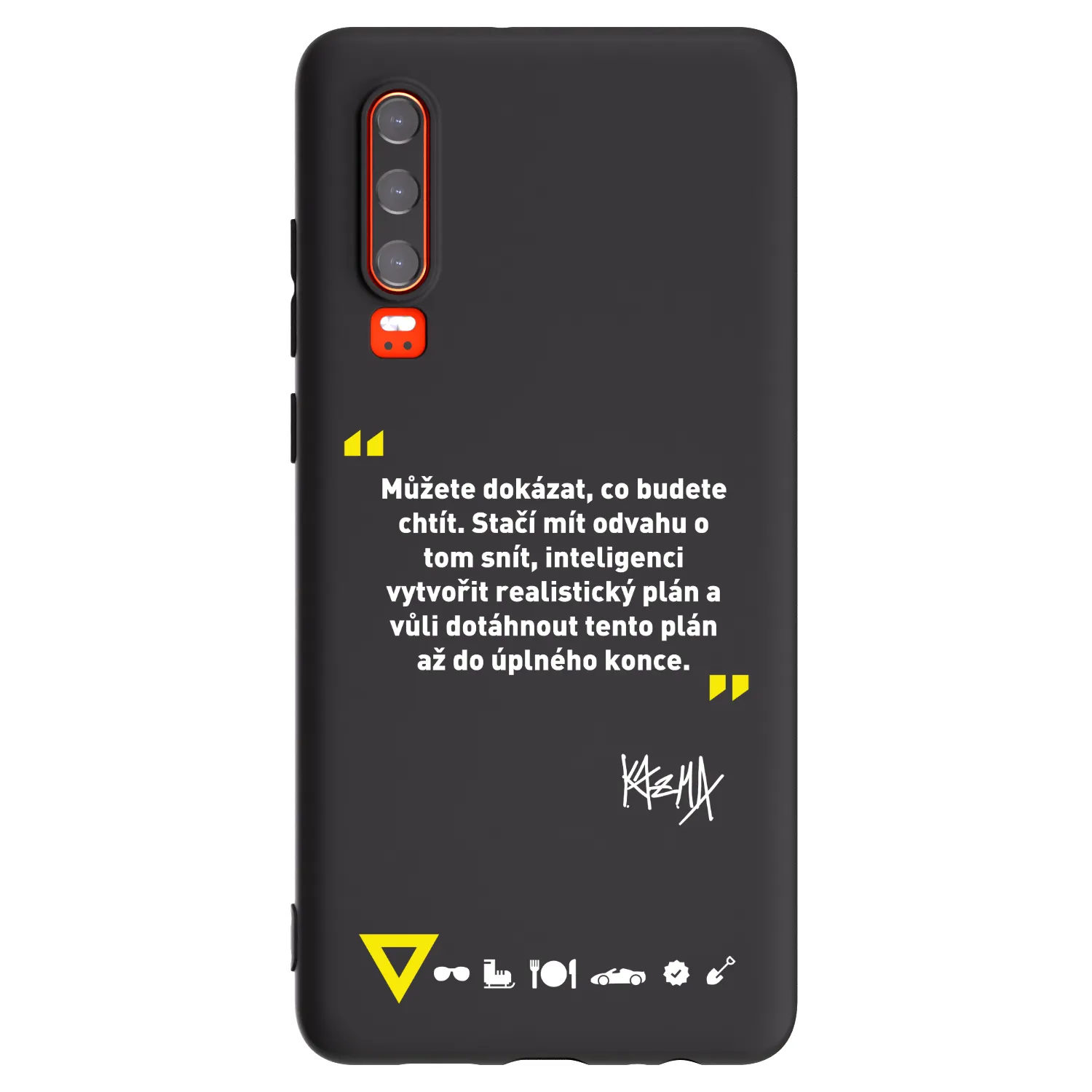 Picasee silikónový čierny obal pre Huawei P30 - Kazma - MŮŽETE DOKÁZAT, CO BUDETE CHTÍT