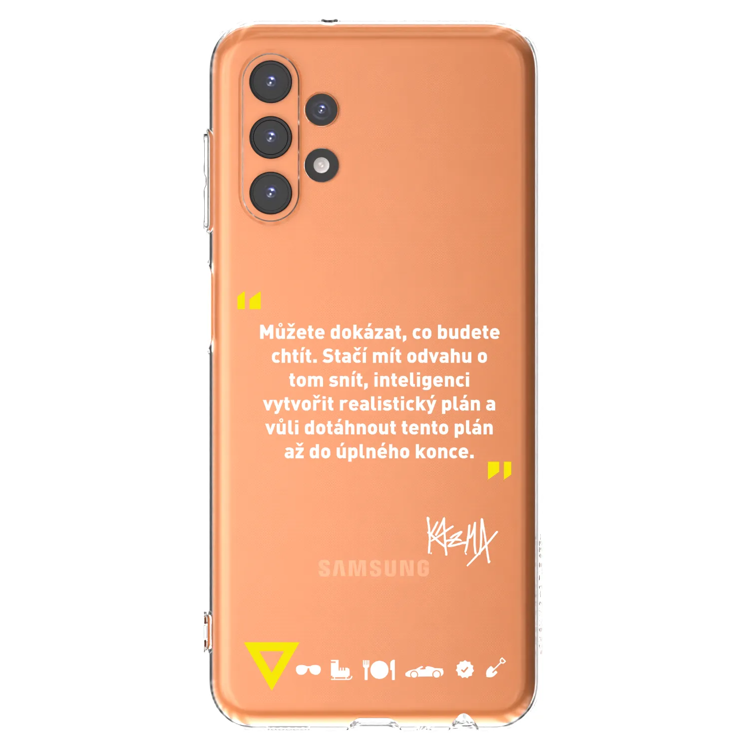 Picasee silikónový prehľadný obal pre Samsung Galaxy A13 5G - Kazma - MŮŽETE DOKÁZAT, CO BUDETE CHTÍT