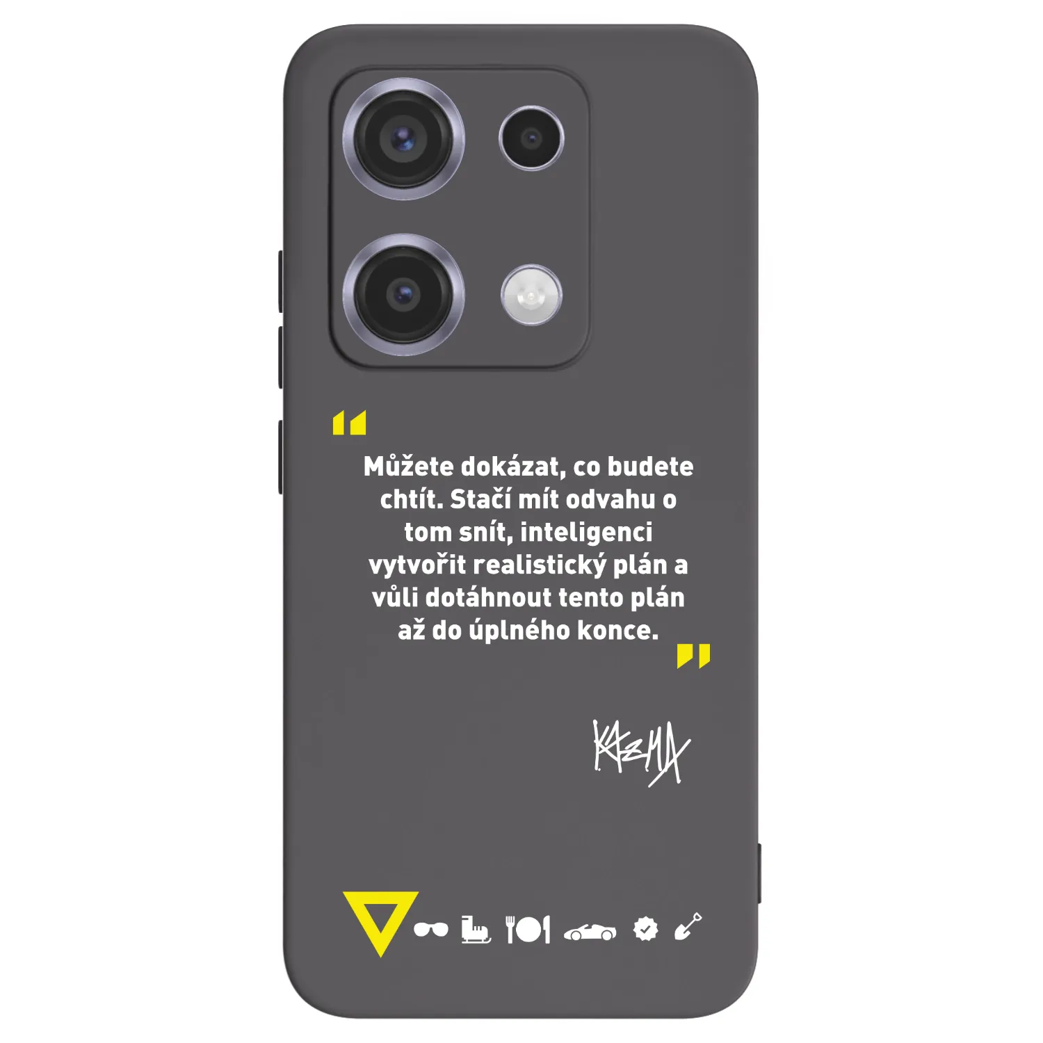 Picasee silikónový čierny obal pre Xiaomi Redmi Note 14S - Kazma - MŮŽETE DOKÁZAT, CO BUDETE CHTÍT