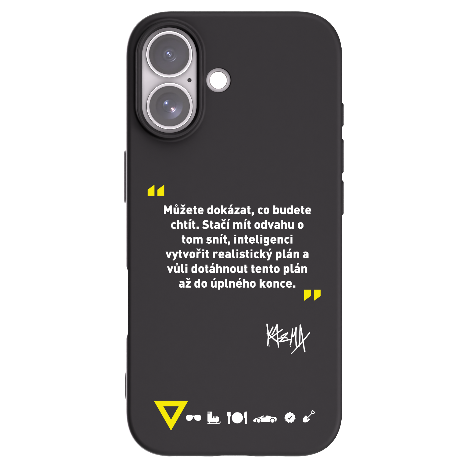 Picasee silikónový čierny obal pre Apple iPhone 17 - Kazma - MŮŽETE DOKÁZAT, CO BUDETE CHTÍT