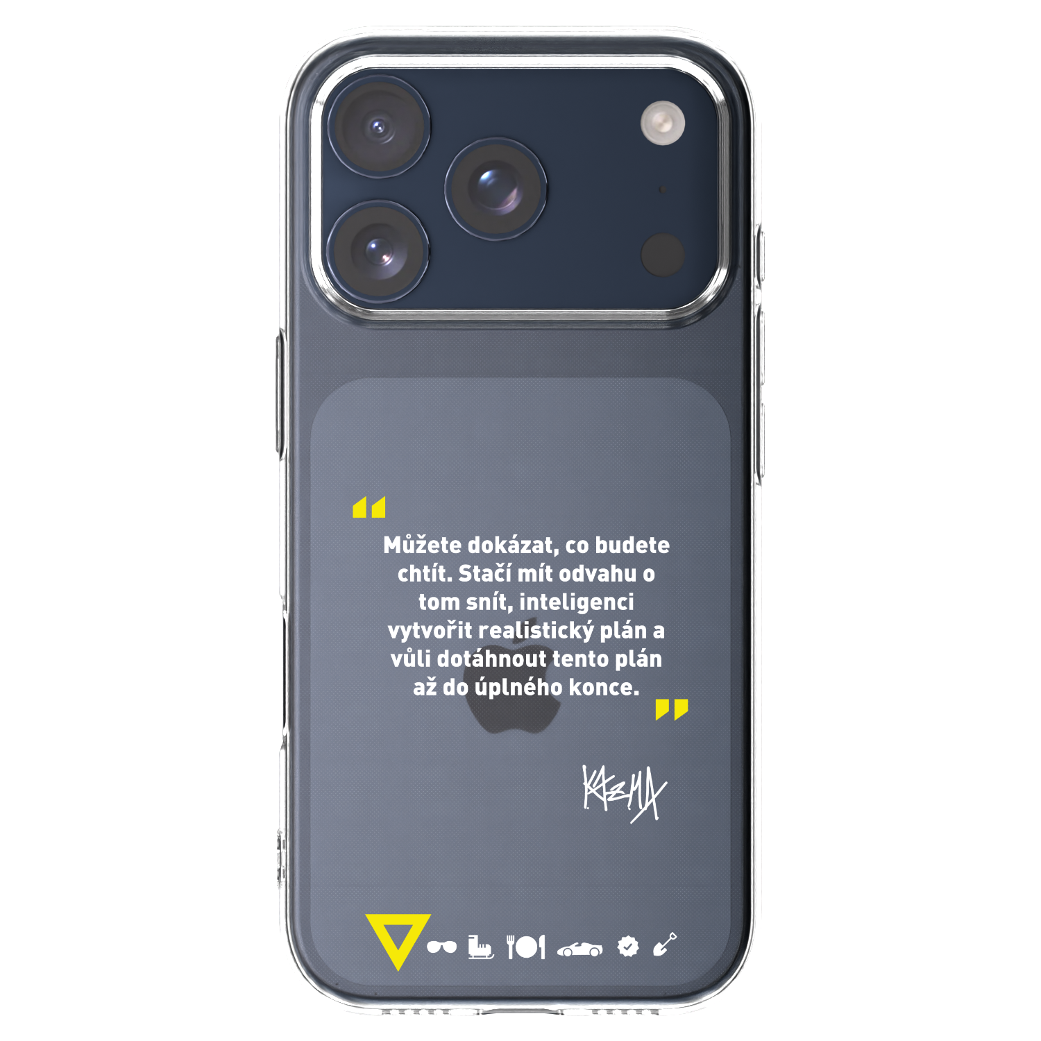 Picasee silikónový prehľadný obal pre Apple iPhone 17 Pro - Kazma - MŮŽETE DOKÁZAT, CO BUDETE CHTÍT