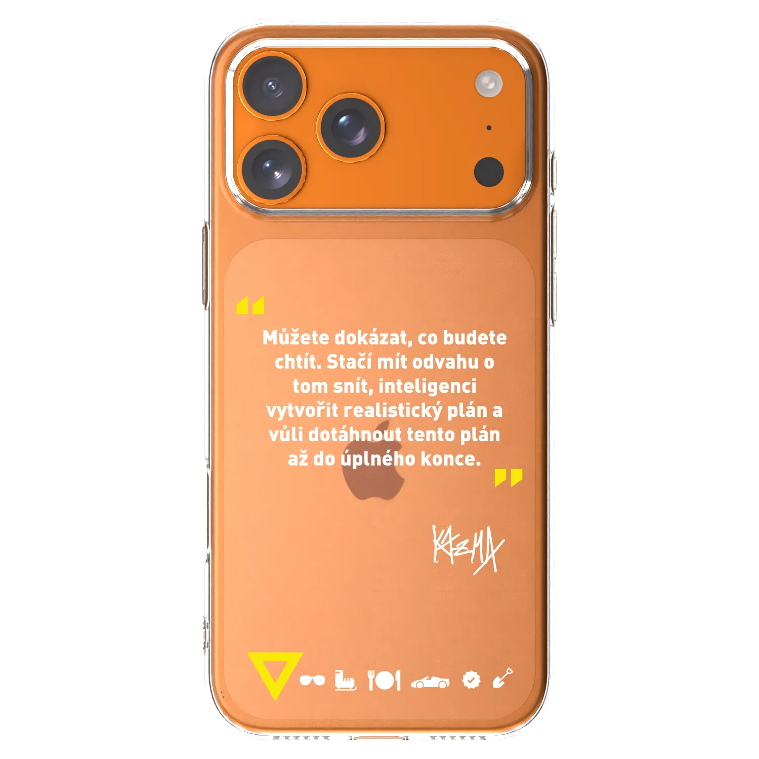 Picasee silikónový prehľadný obal pre Apple iPhone 17 Pro Max - Kazma - MŮŽETE DOKÁZAT, CO BUDETE CHTÍT