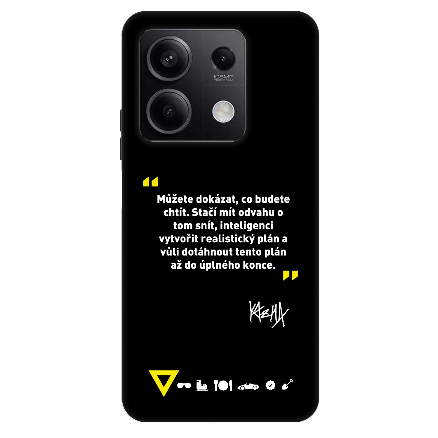 Picasee Fashion Case pre Xiaomi Redmi Note 13 5G - Kazma - MŮŽETE DOKÁZAT, CO BUDETE CHTÍT