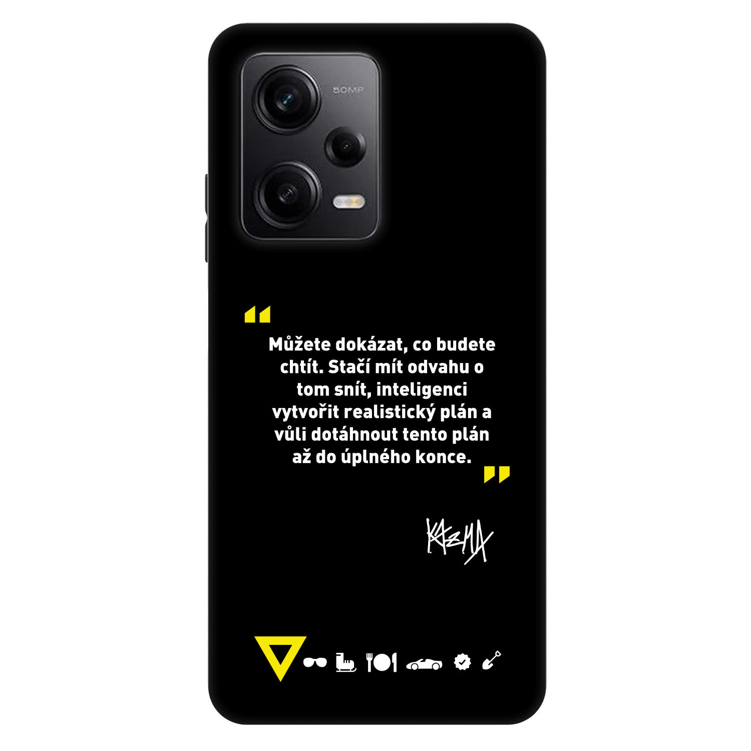 Picasee Fashion Case pre Xiaomi Redmi Note 12 Pro 5G - Kazma - MŮŽETE DOKÁZAT, CO BUDETE CHTÍT