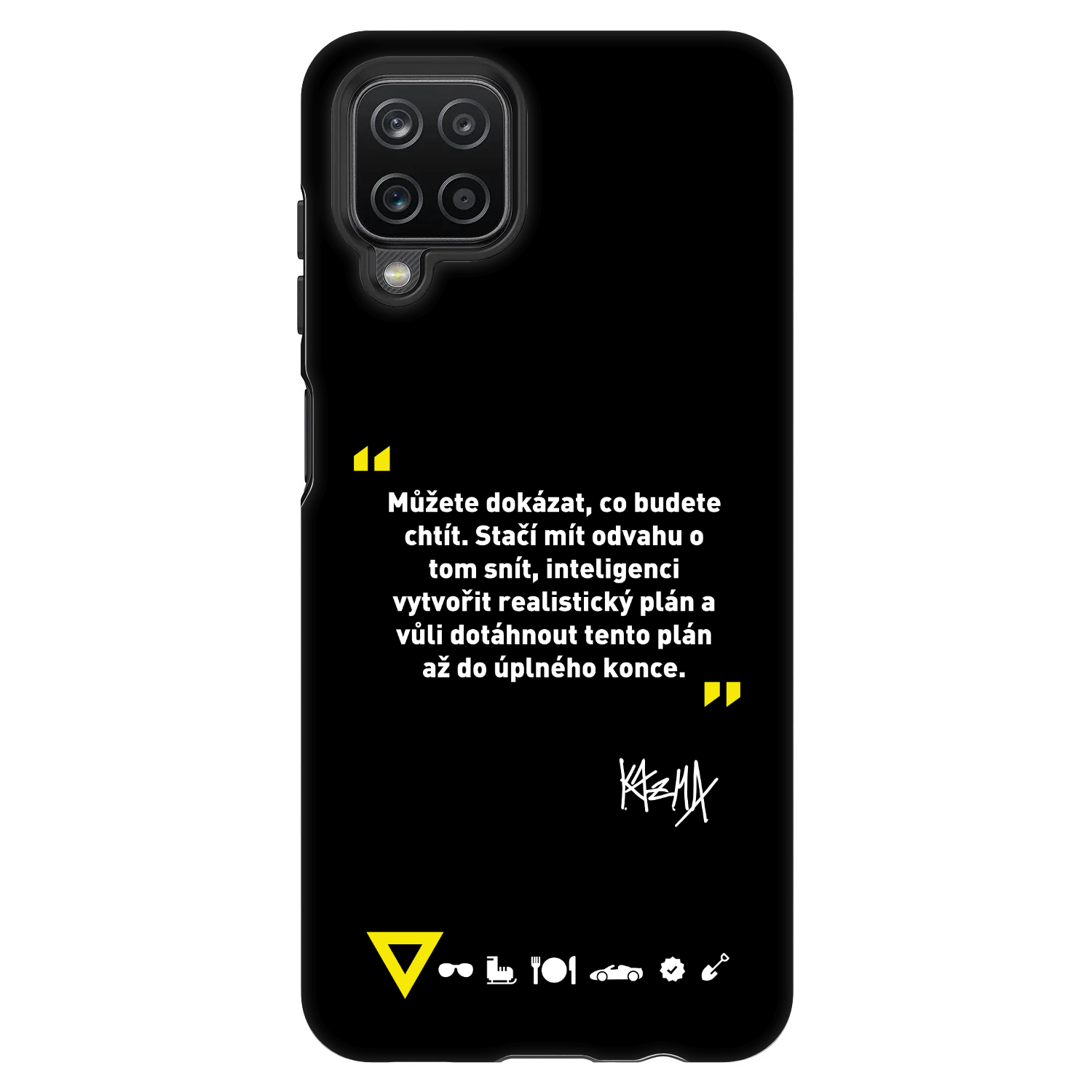 Picasee Fashion Case pre Samsung Galaxy A12 A125F - Kazma - MŮŽETE DOKÁZAT, CO BUDETE CHTÍT